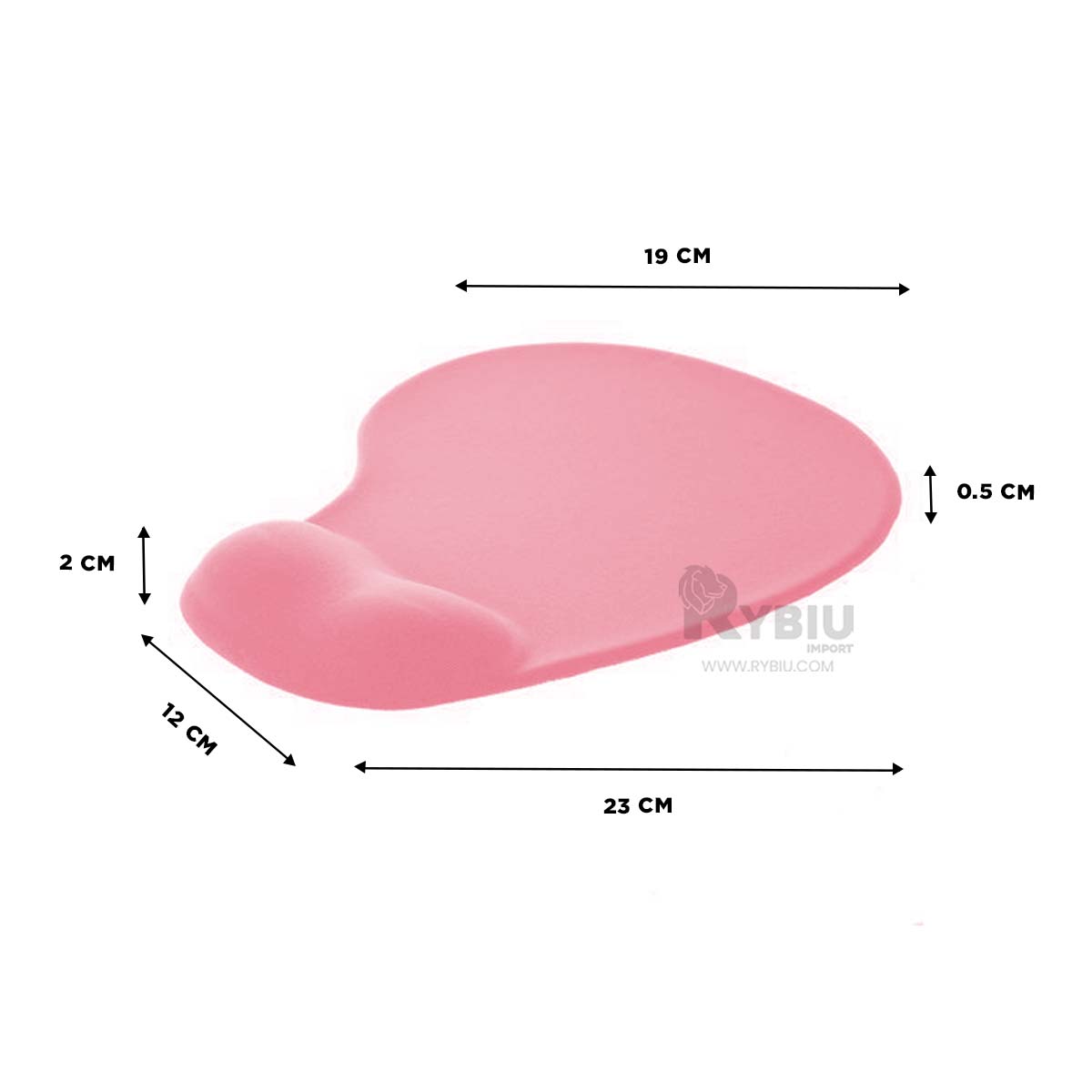MOUSE PAD RYBIU TE31603 ALFOMBRILLA UTIL PC ROSADO + REGALO LIGAS PEINAR - 5