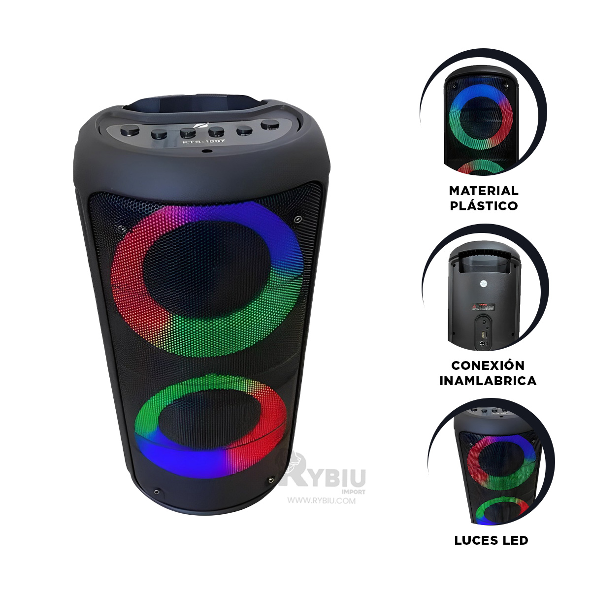BOCINA PORTATIL DE EVENTOS EN NEGRO Y+ENVOLTORIO DE REGALO - 4