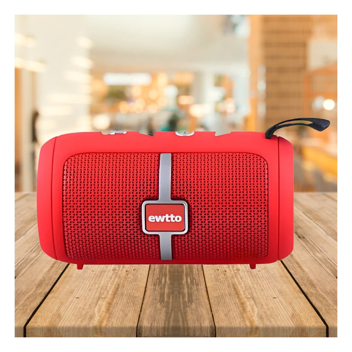 PARLANTE BLUETOOTH RYBIU P1950BT PORTATIL MUSICA RECARGABLE ACABADO ROJO - 1