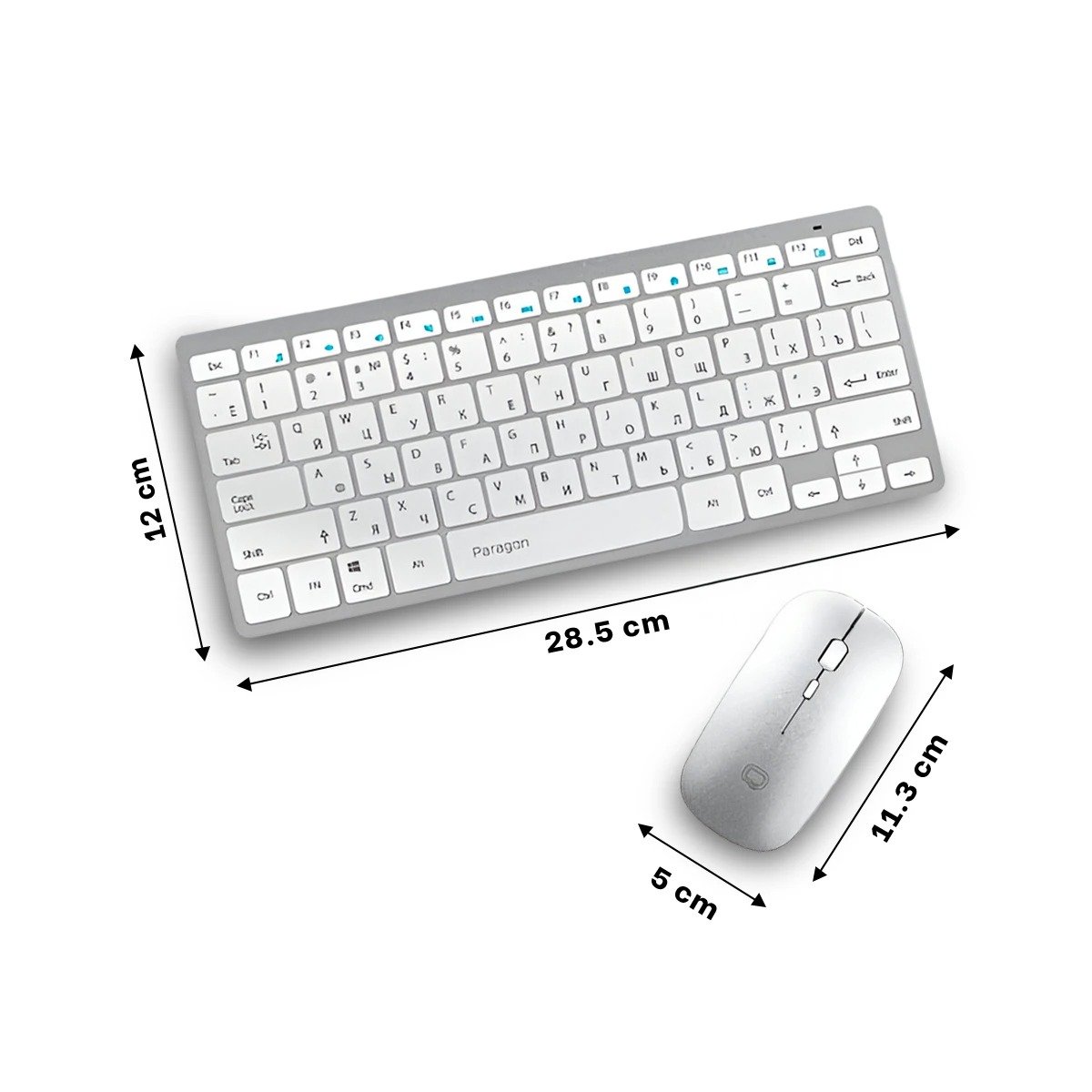 TECLADO RYBIU 2 EN 1 COMPUTADORA COLOR BLANCO + REGALO STICKERS KIT - 4