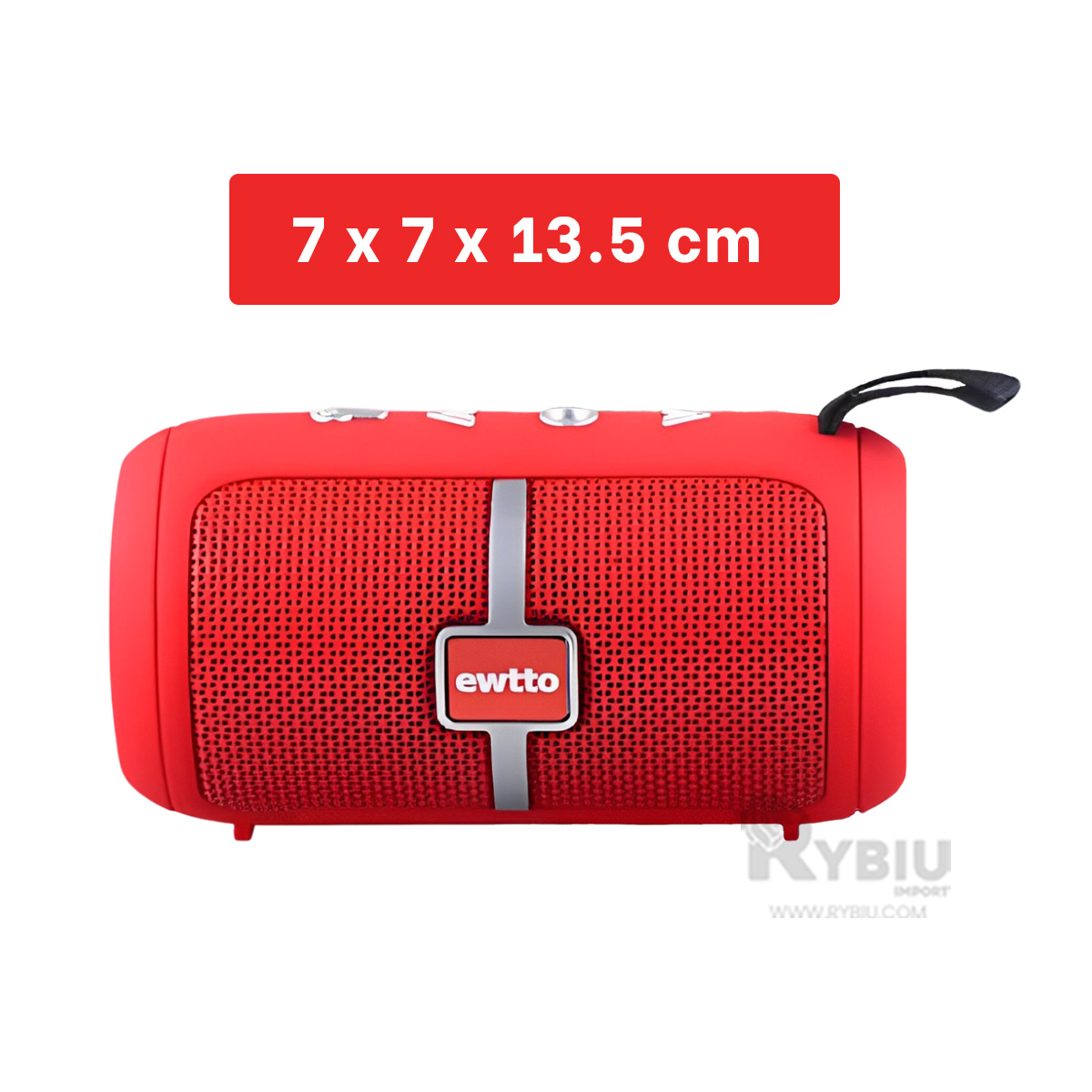 PARLANTE BLUETOOTH RYBIU P1950BT POTENTE RENDIMIENTO TONO ROJO + REGALO AGENDITA - 5