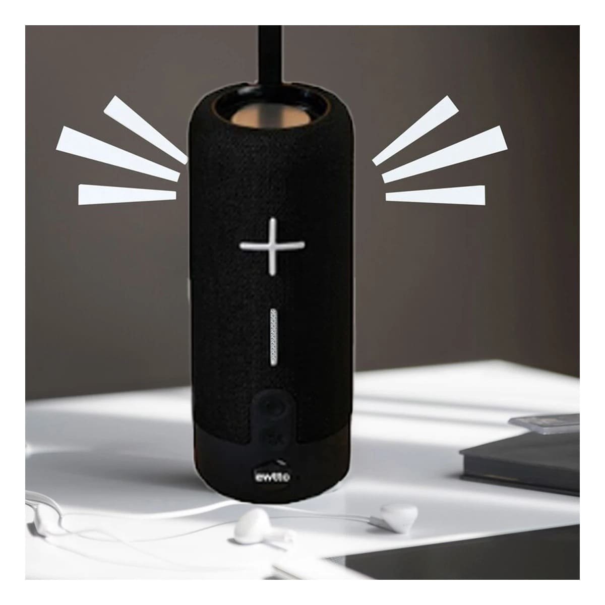 PARLANTE BLUETOOTH RYBIU P1728BT ALTAVOZ BONITO COLOR NEGRO + POST-IT ADHESIVOS - 2