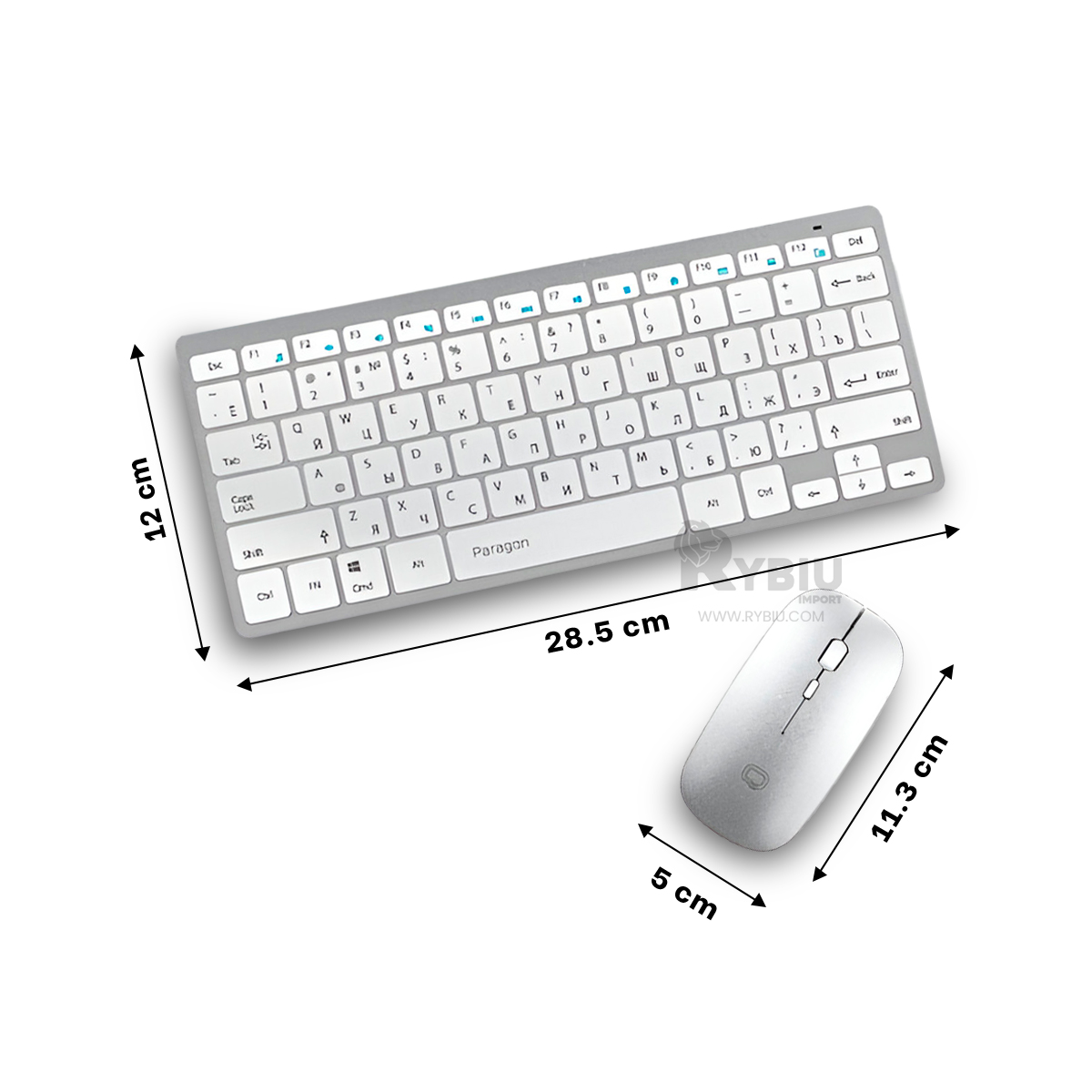 TECLADO RYBIU EQUIPOS COMPUTADORA EN BLANCO + REGALO AGENDITA KIT - 5