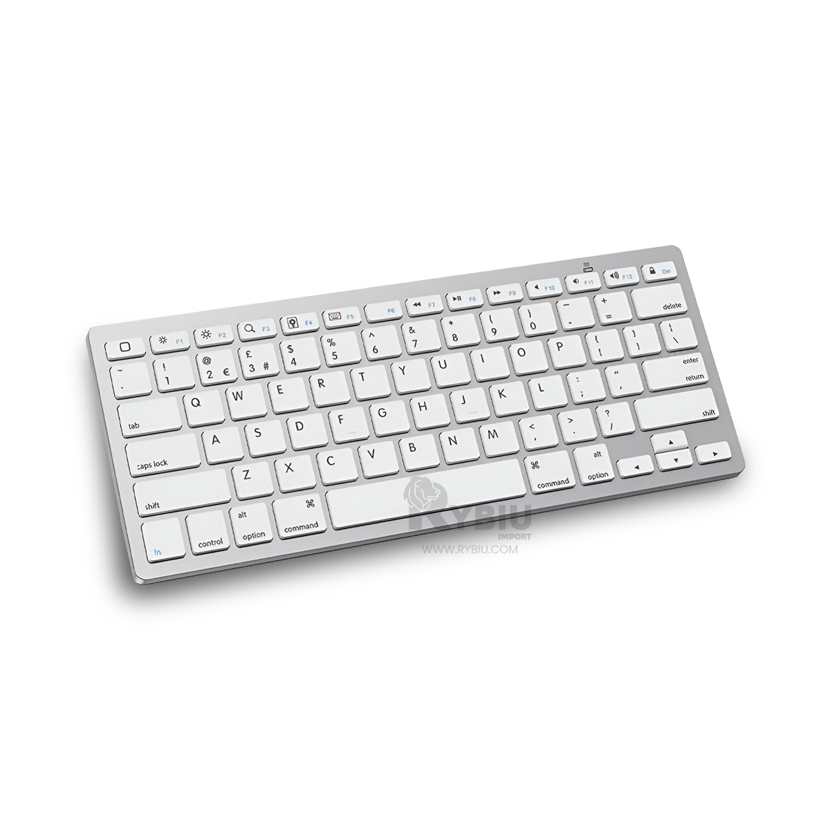 TECLADO RYBIU COMPUTADORA INALÁMBRICO BLANCO + REGALO STICKERS SET - 2