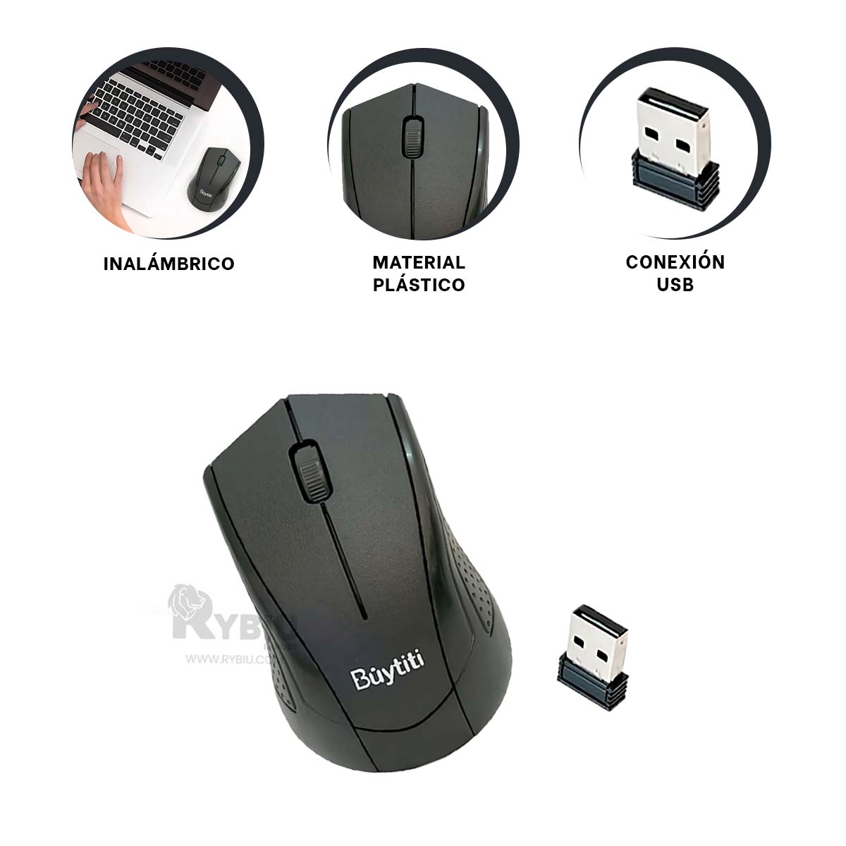 PUNTERO INALÁMBRICO RYBIU ELECTRÓNICO Y LIGERO BUYTITI + REGALO AGENDITA TE31604 - 3