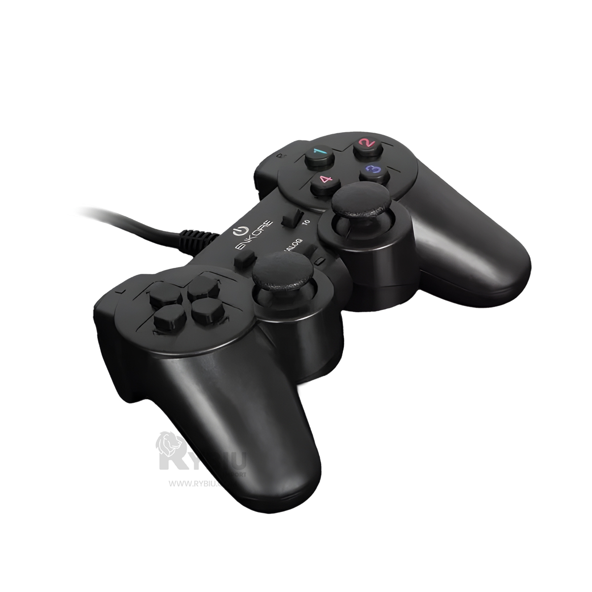 MANDO TE31574 RYBIU GAMEPAD PRACTICO JUGAR NEGRO Y+BANDERITAS ADHESIVAS - 2
