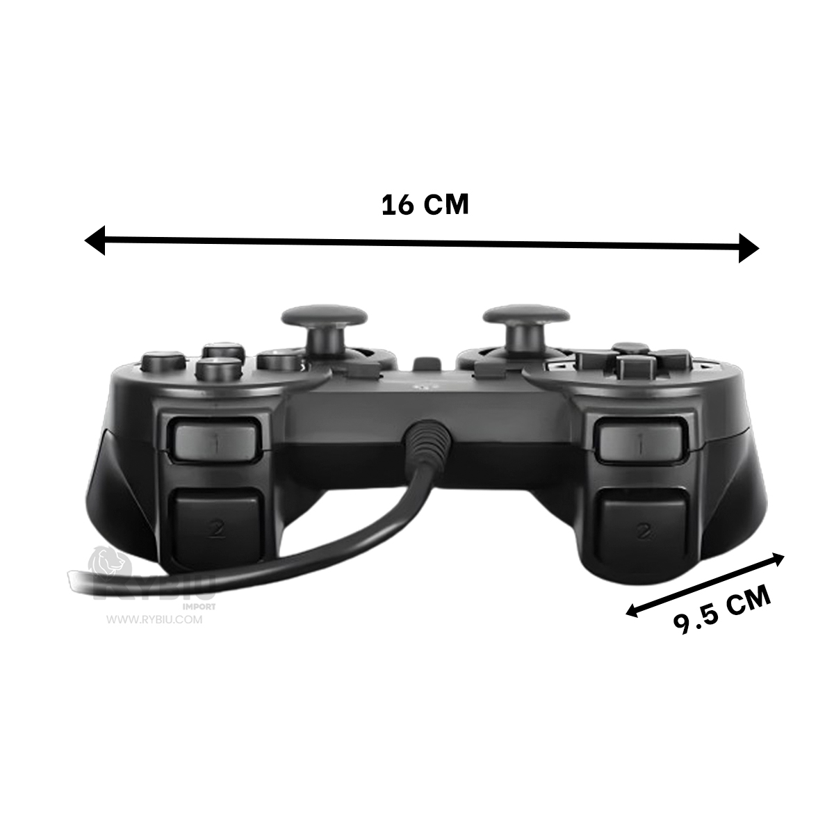 MANDO TE31574 RYBIU GAMEPAD PRACTICO JUGAR NEGRO Y+BANDERITAS ADHESIVAS - 5