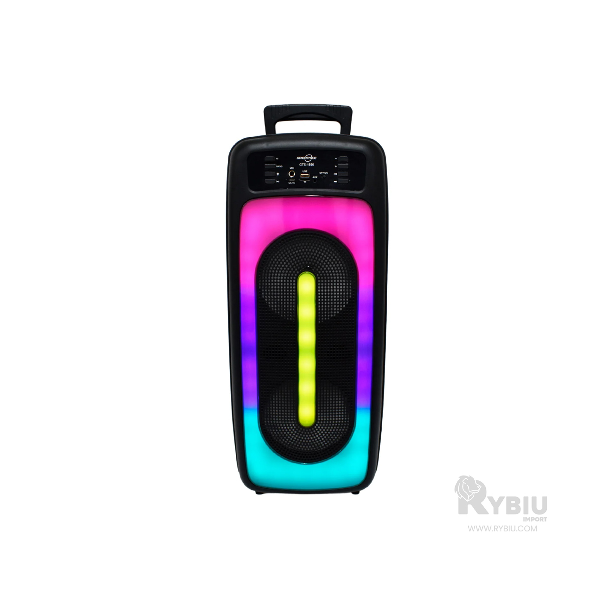 BOCINA RYBIU GTS-1556 BLUETOOTH PRACTICA Y ELEGANTE EN NEGRO 6.5'' + GIFT MINIAGENDA - 1