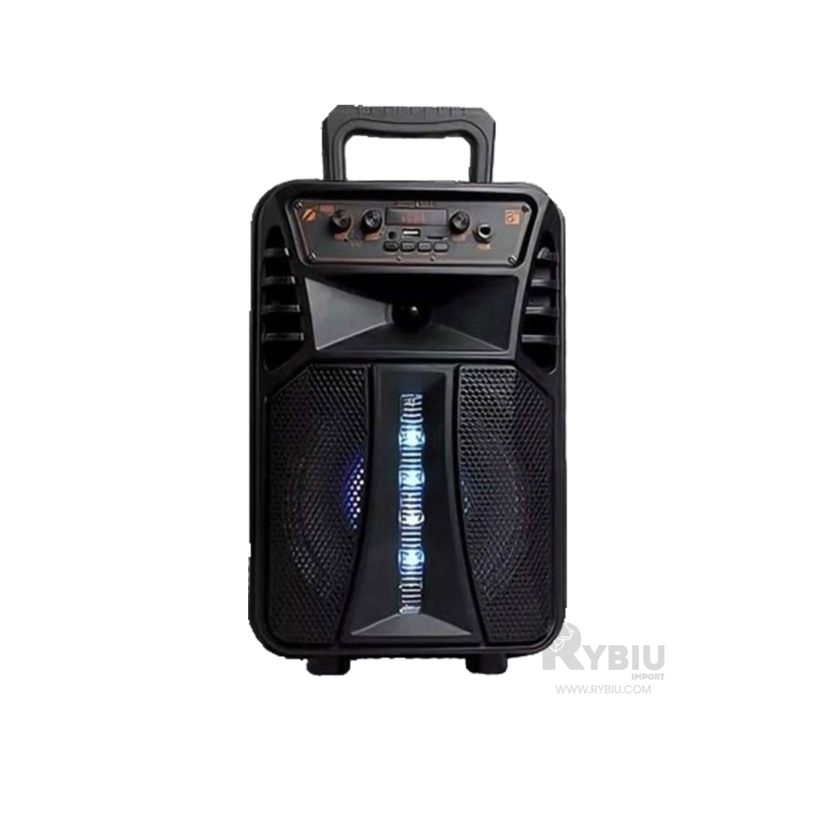 PARLANTE BLUETOOTH RYBIU KTS-1563 BOCINA MODERNA NEGRO 8'' + ENVOLTORIO REGALO - 1