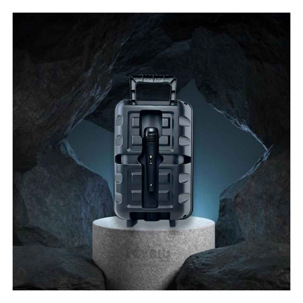PARLANTE BLUETOOTH RYBIU KTS-1563 BOCINA MODERNA NEGRO 8'' + ENVOLTORIO REGALO - 4
