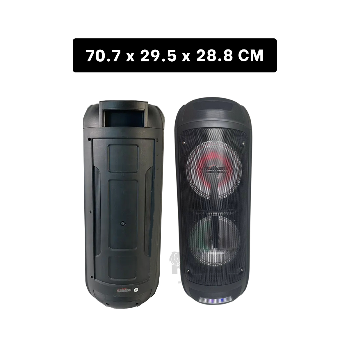 PARLANTE BLUETOOTH RYBIU KTS-1199 ALTAVOZ AUDIO MODERNO NEGRO 8'' + BANDERITAS ADHESIVAS - 5