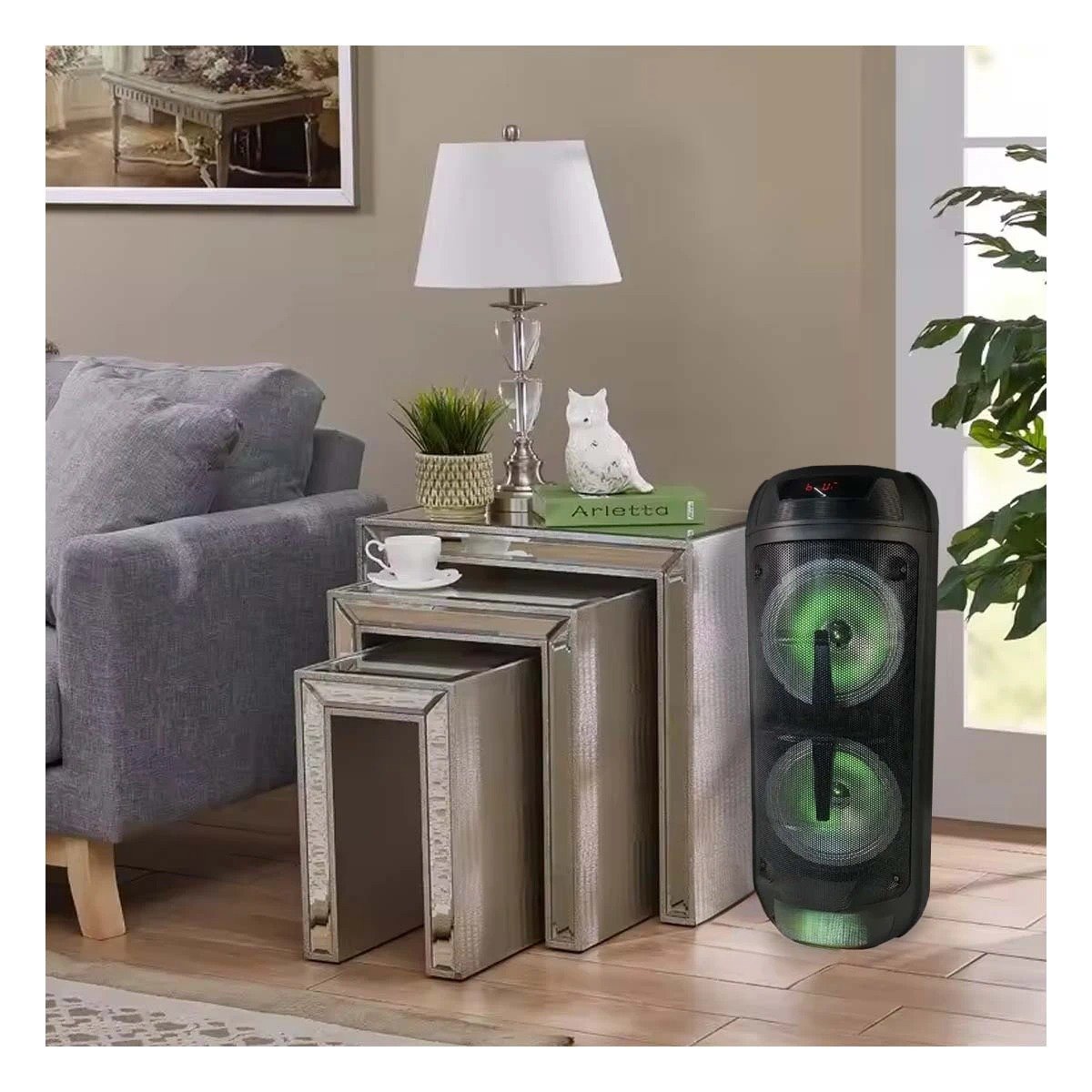 PARLANTE BLUETOOTH RYBIU KTS-1199 ALTAVOZ SONIDO PRACTICO NEGRO 8'' + POST-IT ADHESIVOS - 3