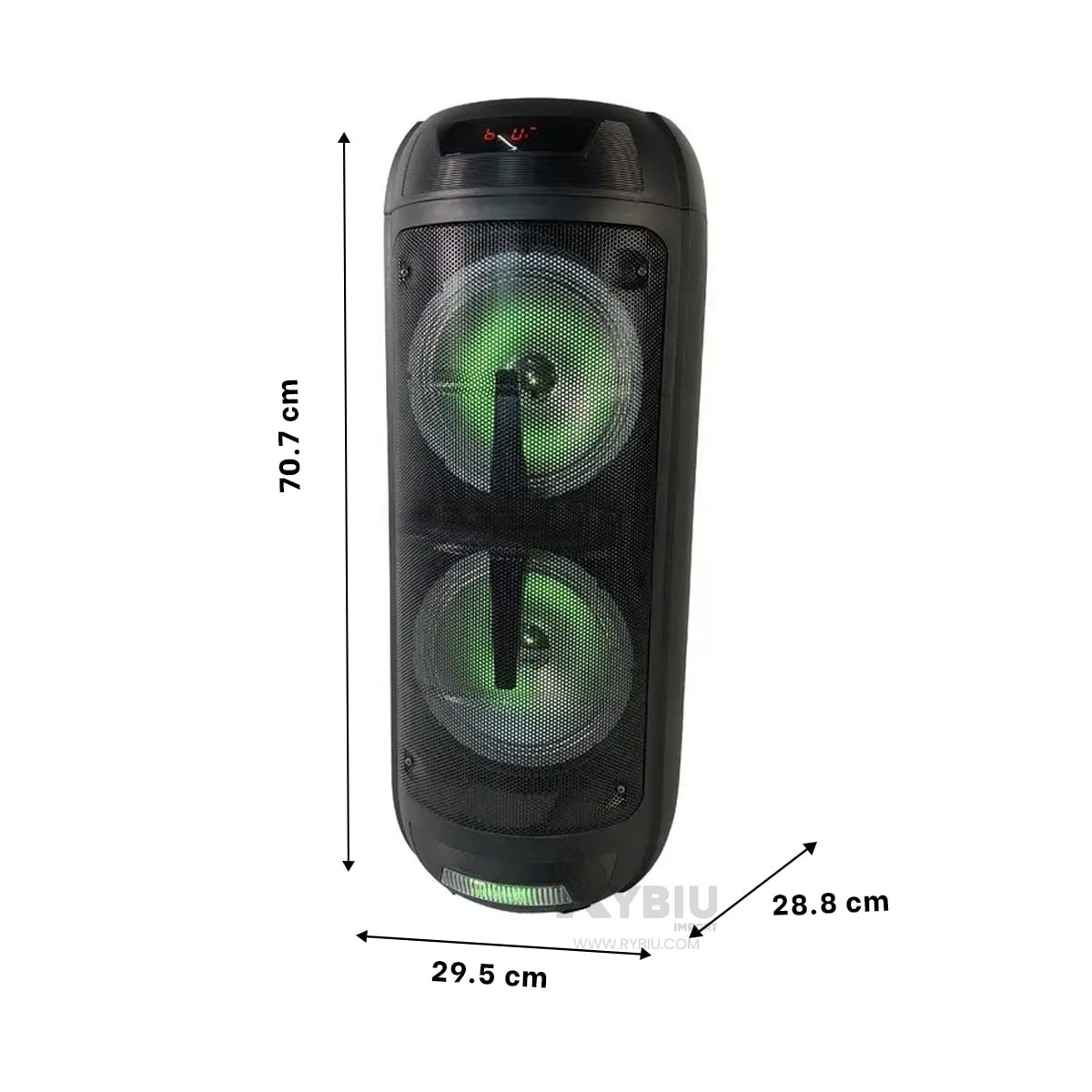 PARLANTE BLUETOOTH RYBIU KTS-1199 BOCINA INTERACTIVA COLOR NEGRO 8'' + REGALO STICKERS - 5