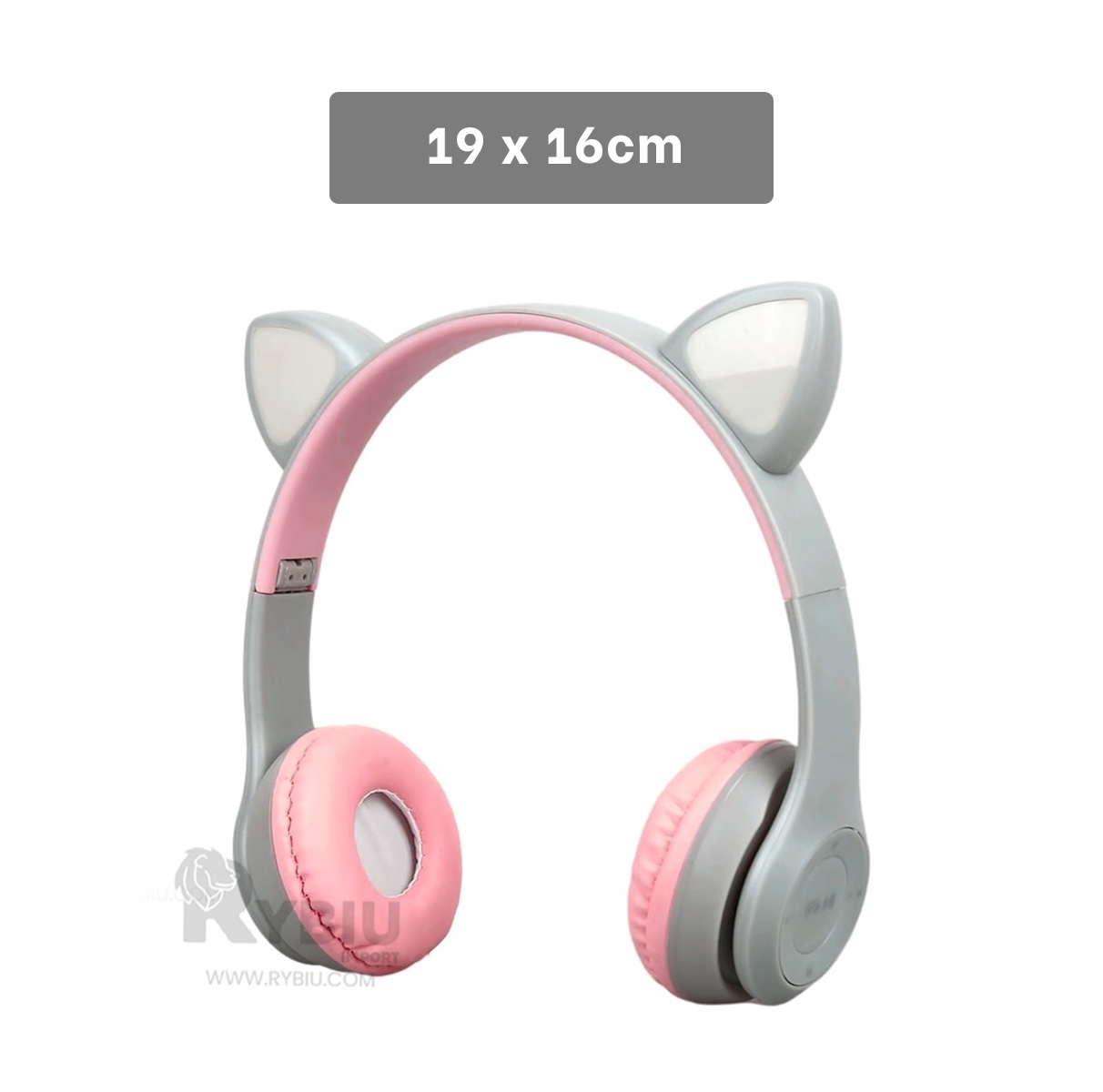 AURICULARES RYBIU INALÁMBRICO MOL2 BLUETOOTH LUMINOSOS EN COLOR PLOMO + ENVOLTORIO REGALO - 5