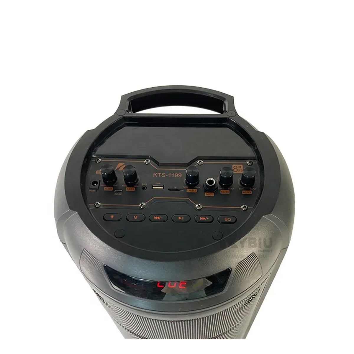 PARLANTE BLUETOOTH RYBIU KTS-1199 PORTATIL BOCINA FUNCIONAL NEGRO 8'' + GIFT STICKERS - 1