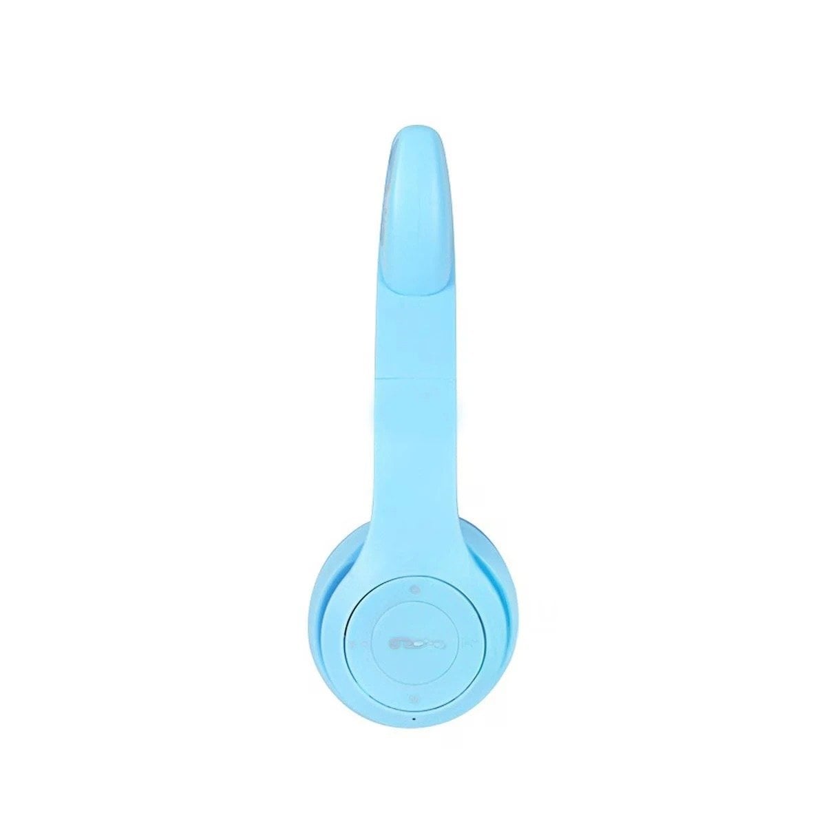 AUDÍFONOS GAMER RYBIU INALÁMBRICO MOL2 BLUETOOTH TEMATICA GATO LUCES TONO CELESTE - 2