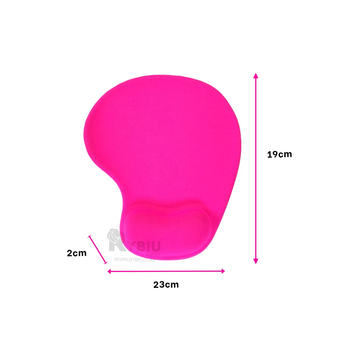 MOUSE PAD RYBIU TE32543 SUAVE RESISTENTE GEL FUCSIA + REGALO AGENDITA - 5