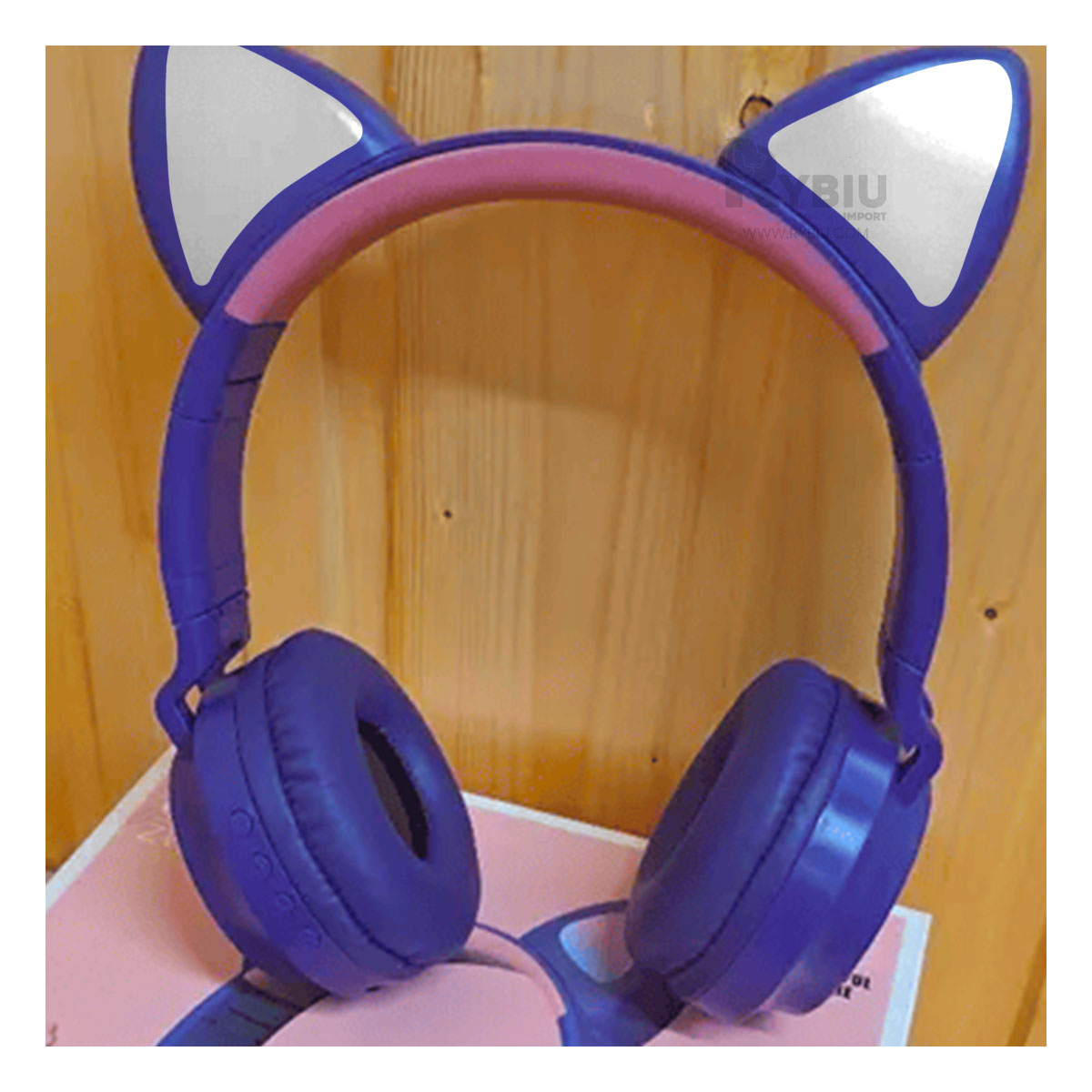 AURICULARES RYBIU INALÁMBRICO MOL2 BLUETOOTH LUMINOSOS COLOR MORADO + ENVOLTORIO REGALO - 3