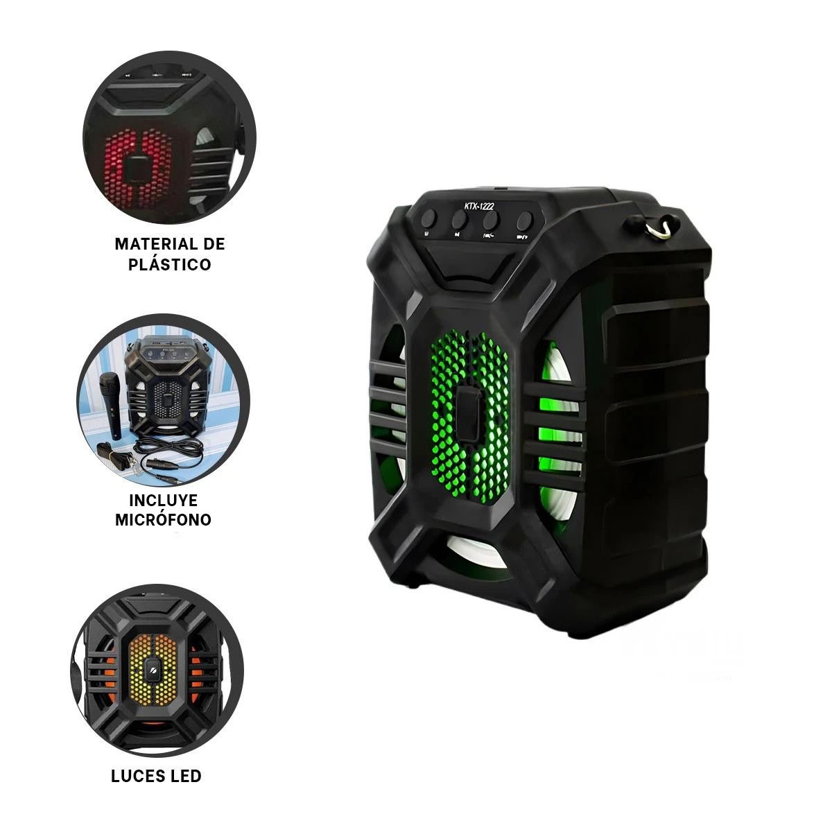ALTAVOZ RYBIU KTX-1222 BLUETOOTH FUNCIONAL 6.5 PULGADAS + LIGAS REGALO - 3