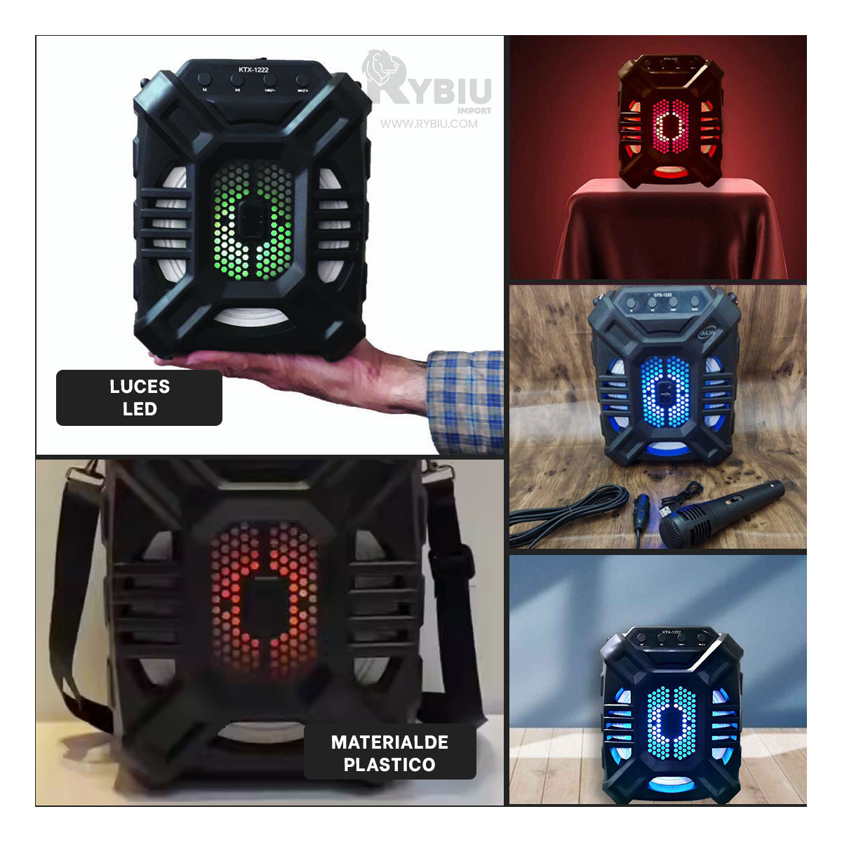 BOCINA RYBIU KTX-1222 BLUETOOTH MODERNO PARA CELEBRACION 6.5 PULGADAS + GIFT STICKERS - 4