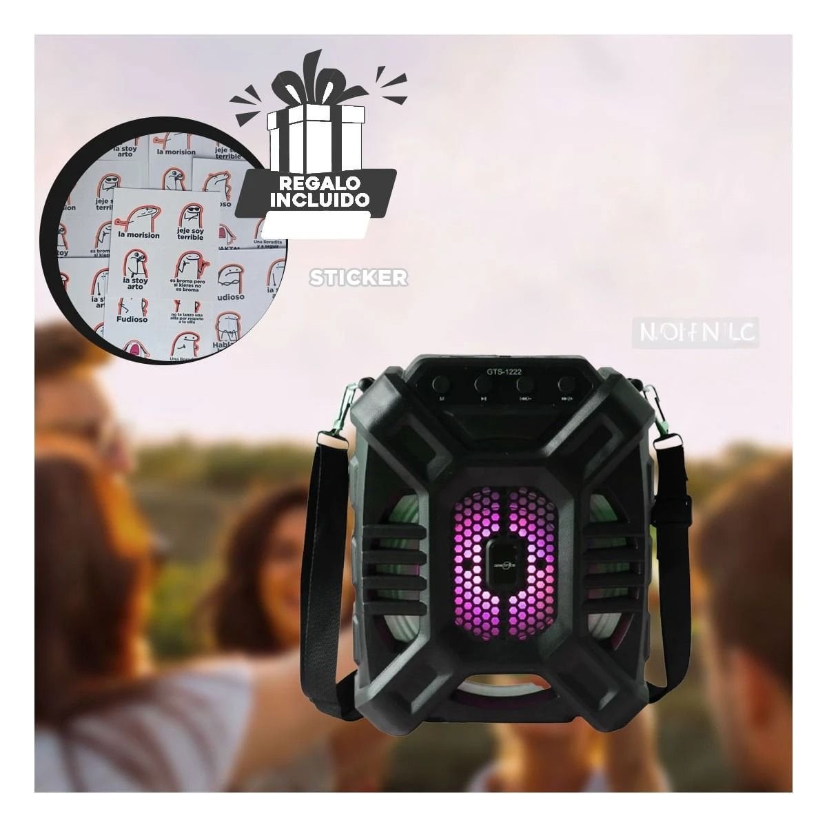 PARLANTE RYBIU KTX-1222 BLUETOOTH MODA 6.5 PULGADAS + REGALO STICKERS - 1
