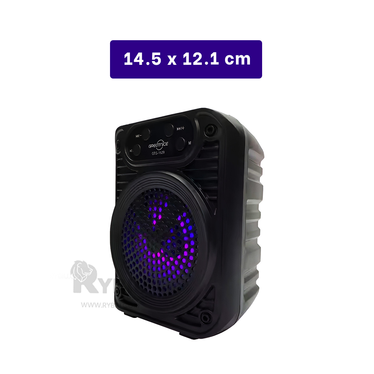 ALTAVOZ RYBIU GTS-1629 BLUETOOTH ECONOMICO 3 PULGADAS + BANDERITAS ADHESIVAS - 5