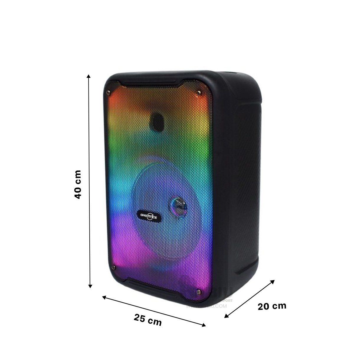 ALTAVOZ RYBIU GTS-1726 BLUETOOTH MODERNO GTS 1726 8'' + BANDERITAS ADHESIVAS - 5