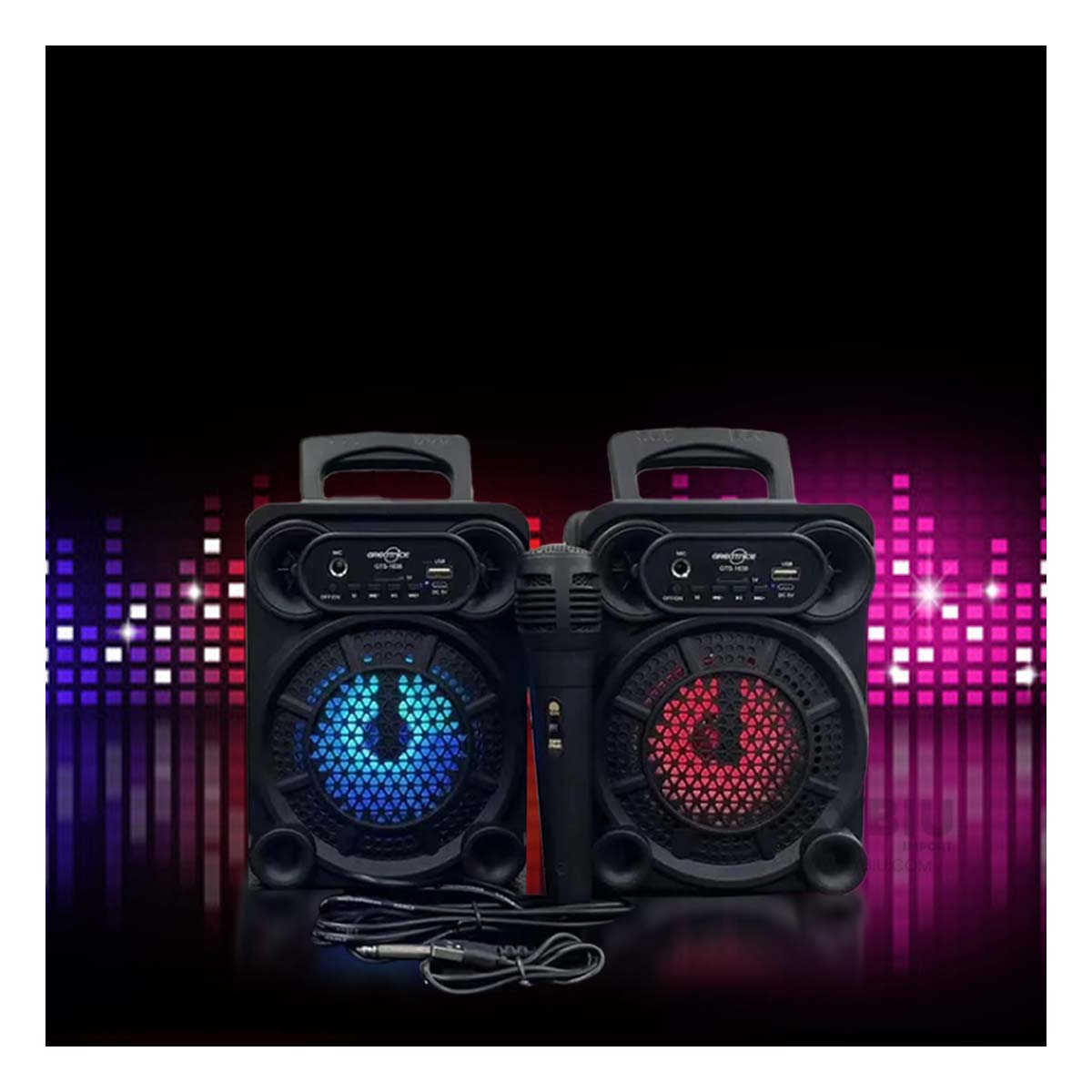 PARLANTE RYBIU GTS-1638 BLUETOOTH SALIDAS AMICALES 4 PULGADAS + REGALO AGENDITA - 1