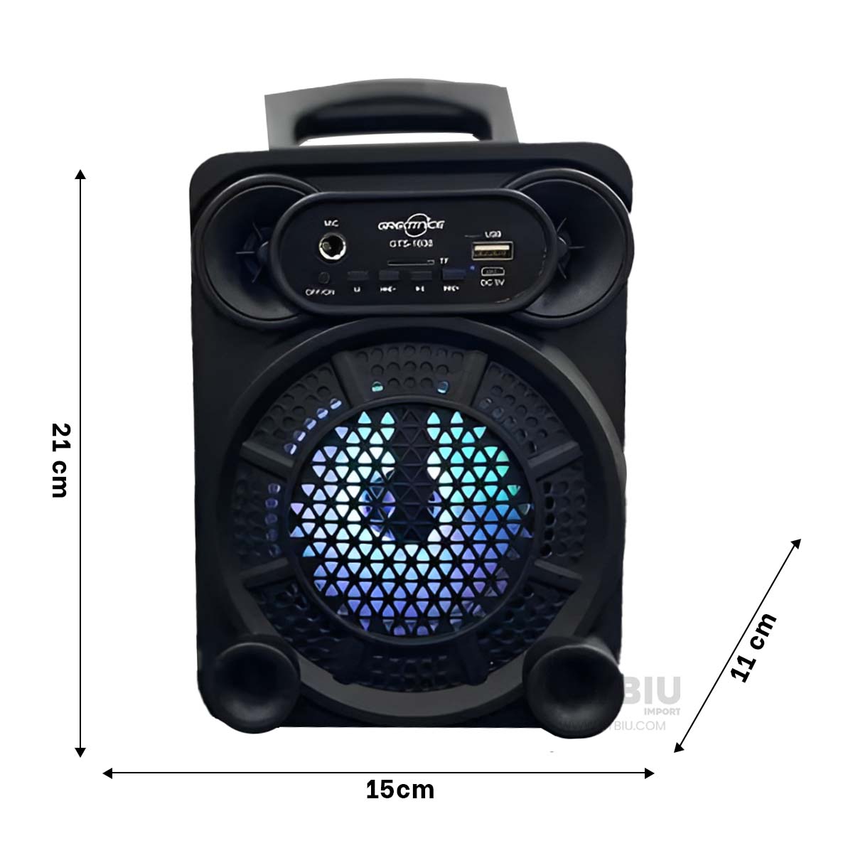 PARLANTE RYBIU GTS-1638 BLUETOOTH SALIDAS AMICALES 4 PULGADAS + REGALO AGENDITA - 5