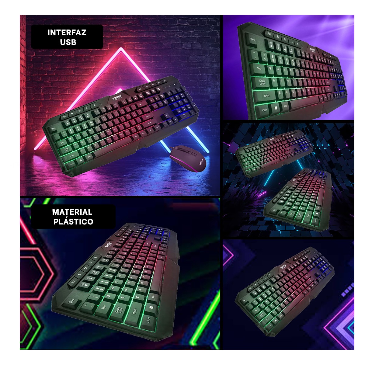KEYBOARD RYBIU ET-M3543 GAMERS MODELO ET M3535 + REGALO AGENDITA - 4