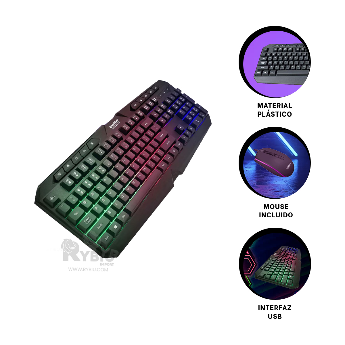 KEYBOARD RYBIU ET-M3540 PORTATIL MODELO ET M3535 + GIFT MINIAGENDA - 3