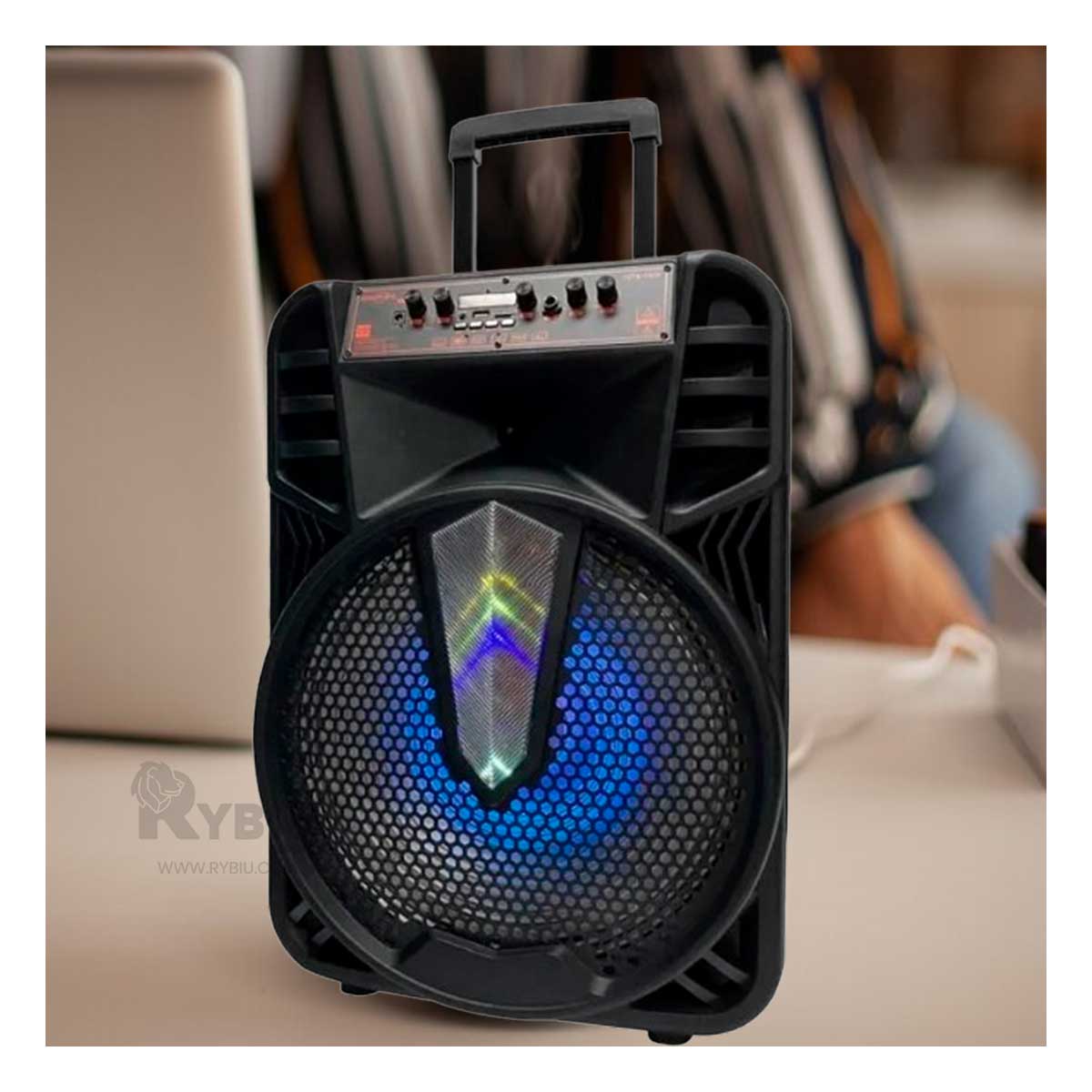 PARLANTE RYBIU KTS-1505 BLUETOOTH IDEAL PARA DISCOS 15 PULGADAS + PAPEL REGALO - 1
