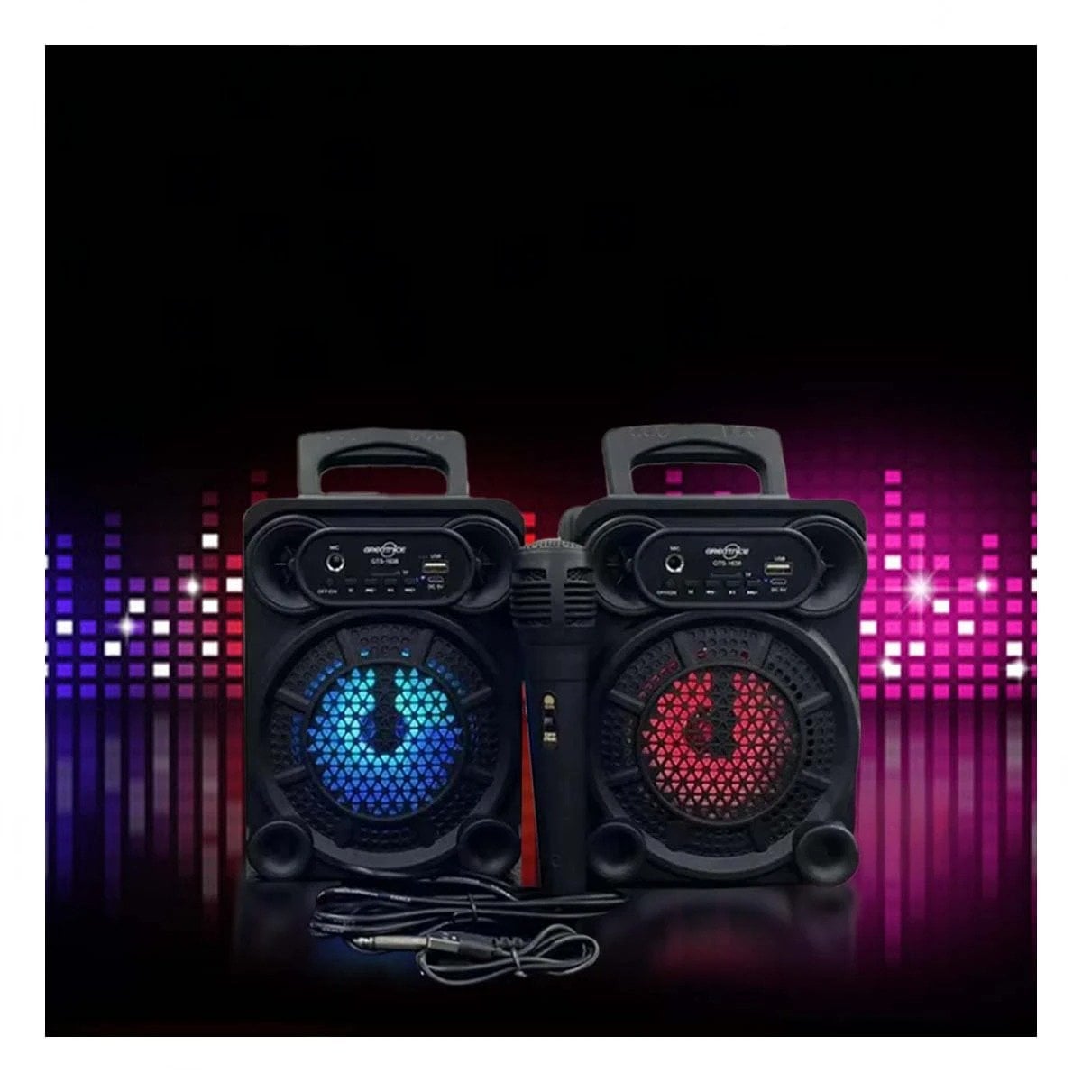PARLANTE RYBIU GTS-1638 BLUETOOTH ULTIMO MODELO Y BONITO EN 4 PULGADAS - 1