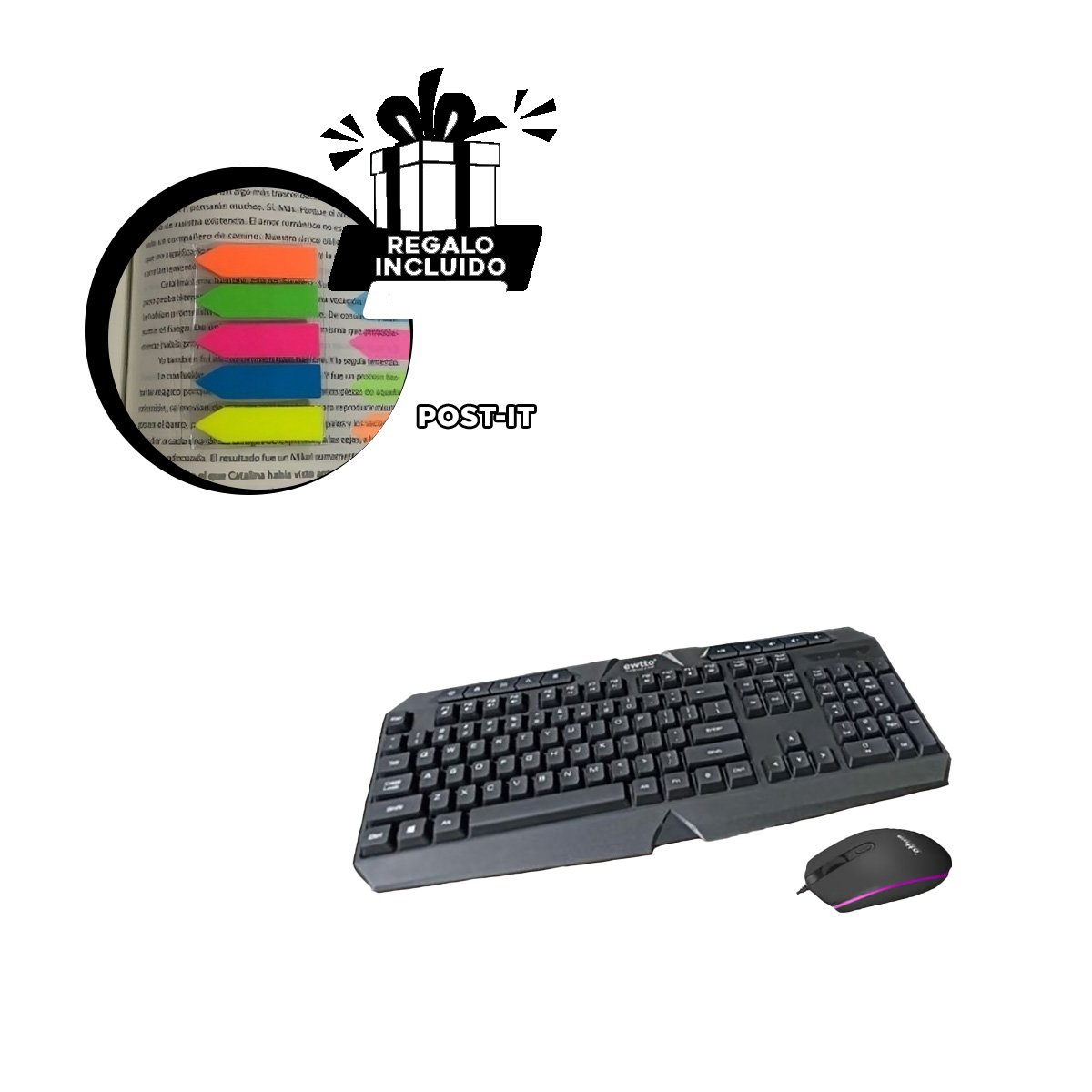 TECLADO RYBIU ET-M3535 GAMER EWTTO CON LUCES MODELO ET M3535 - 5
