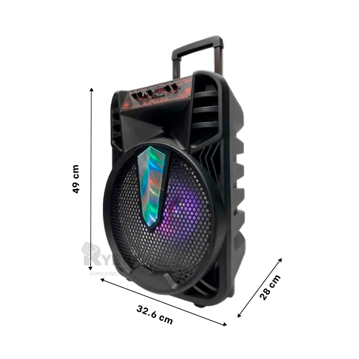 ALTAVOZ CON ILUMINACIÓN RYBIU KTS-1505 BLUETOOTH 15 PULGADAS + REGALO AGENDITA - 5