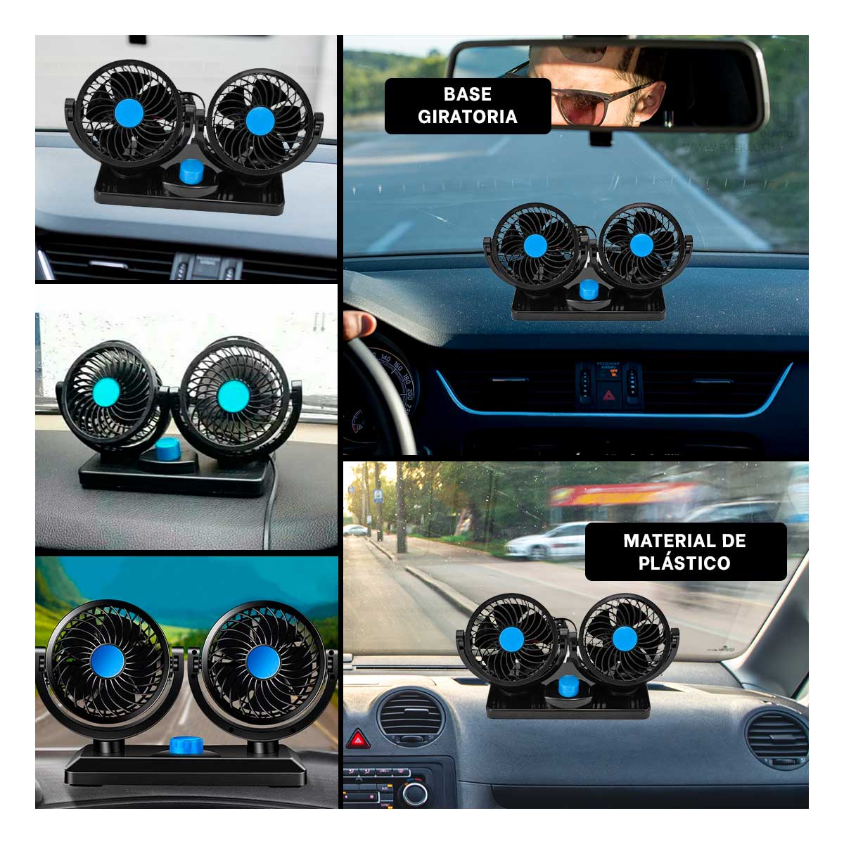 REFRESCADOR RYBIU TE31678 AUTOMOVILES COLOR NEGRO + REGALO STICKERS - 1