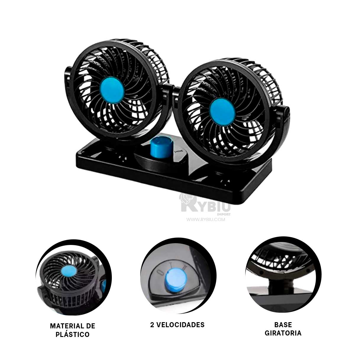 REFRESCADOR RYBIU TE31678 AUTOMOVILES COLOR NEGRO + REGALO STICKERS - 2