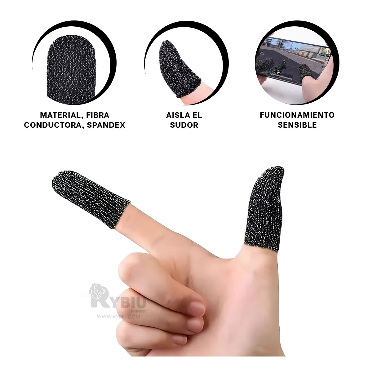 PROTECTOR RYBIU TE31566 VERSATIL JUGADOR TONO NEGRO + GIFT STICKERS - 1