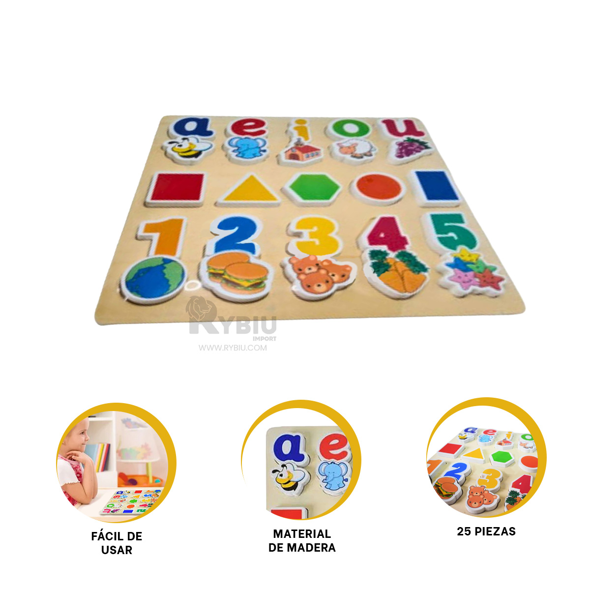 PUZZLE PRACTICO DE ARMAR MULTICOLOR Y+ENVOLTORIO DE REGALO - 3