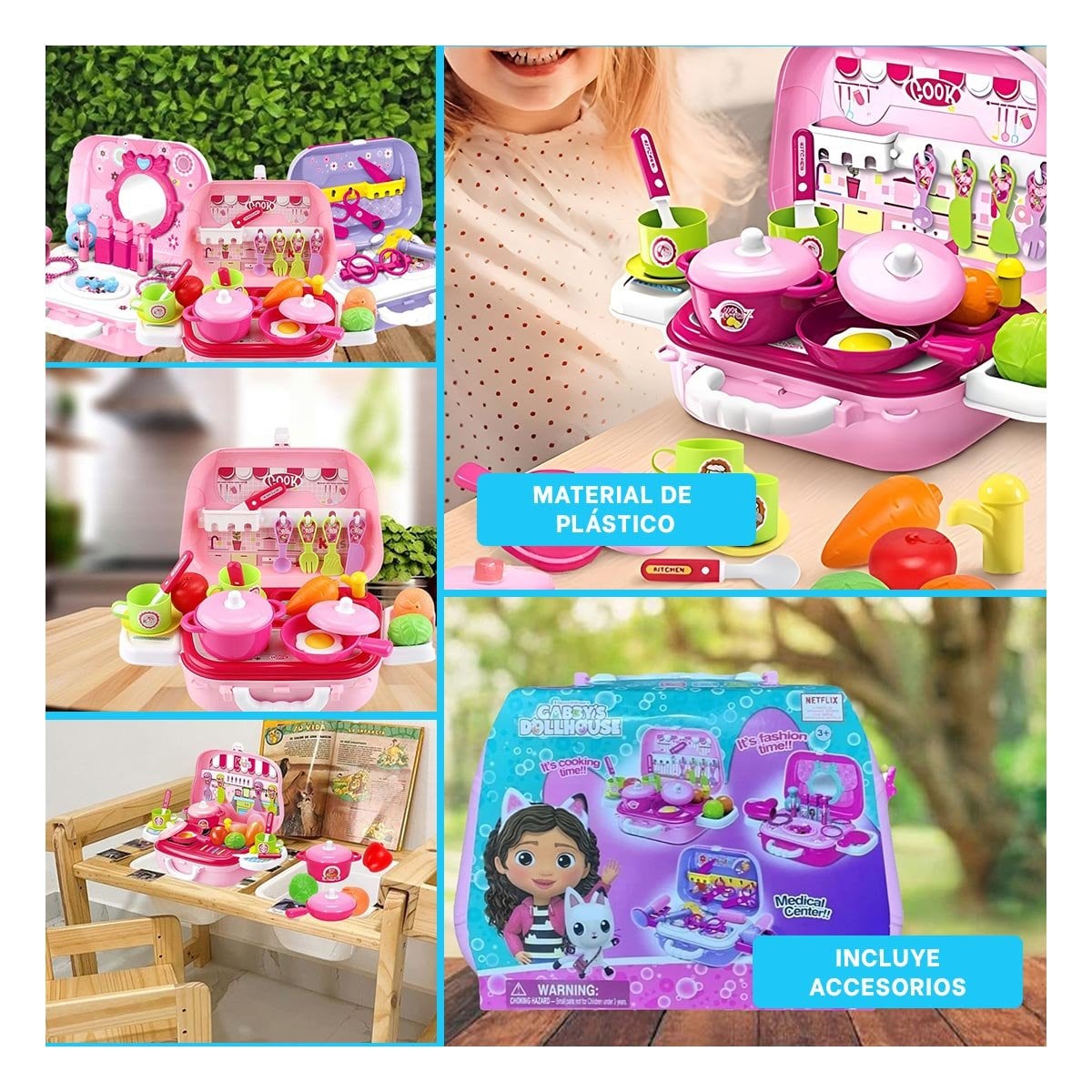 PAQUETE DE COCINA CHEF CLASICO CON LONCHERA PARA JUEGOS EN FAMILIA Y+POST IT - 5