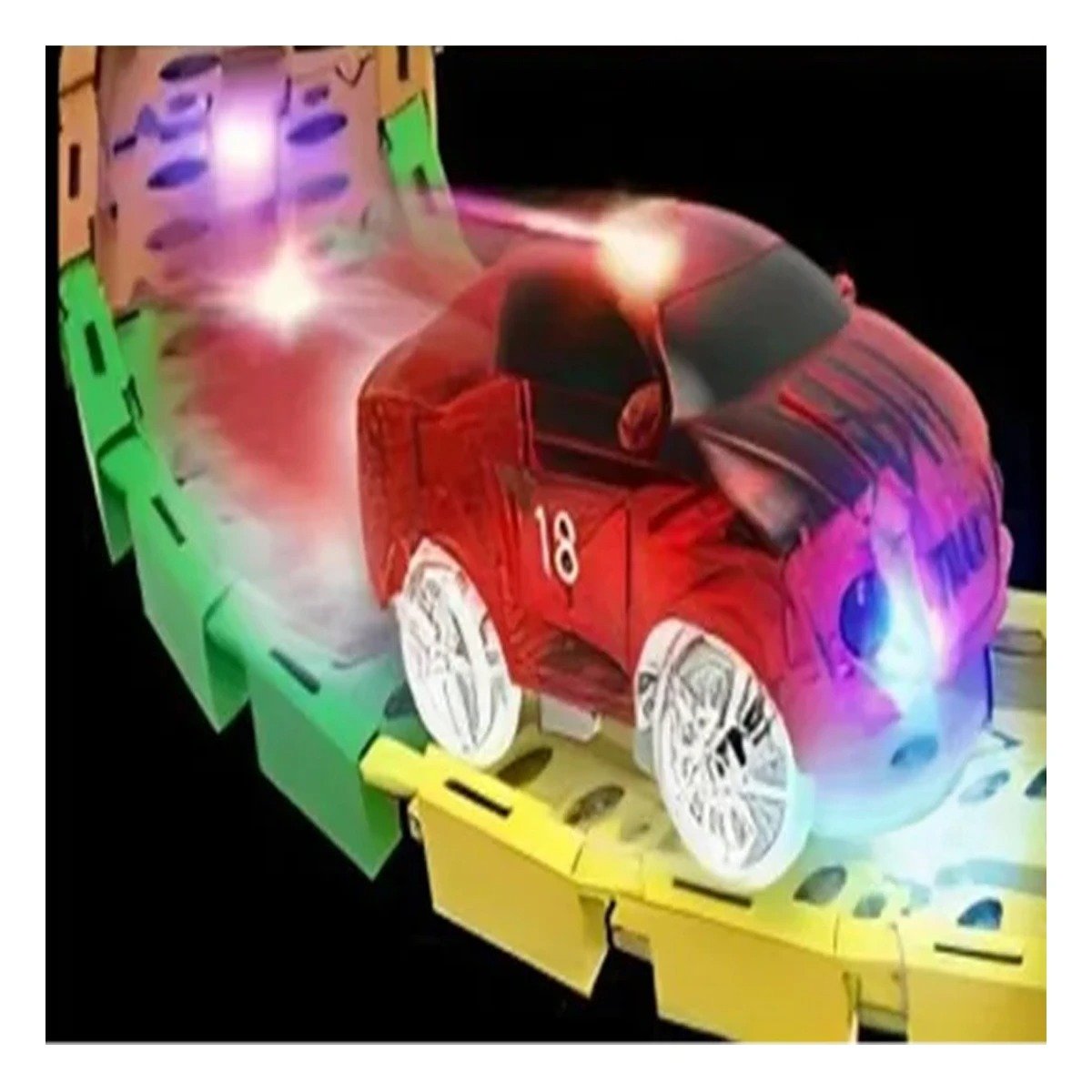 CARRIL DE COLORES CON CARRO JUGUETE PARA NIÑOS CREATIVO Y ALEGRE YLIGAS REGALO - 1