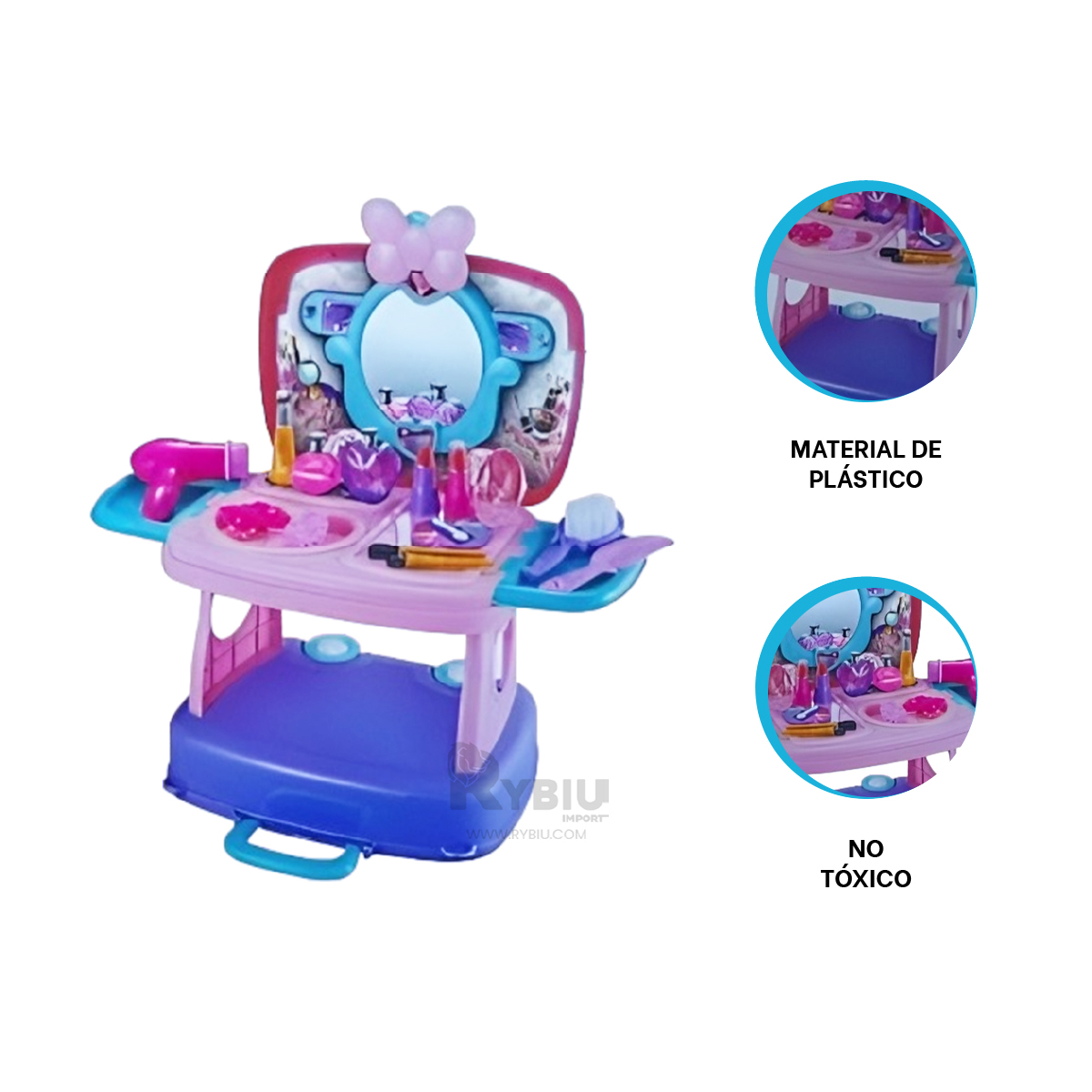 JUGUETE DE MAKEUP NIÑAS MORADO Y+ENVOLTORIO DE REGALO - 1