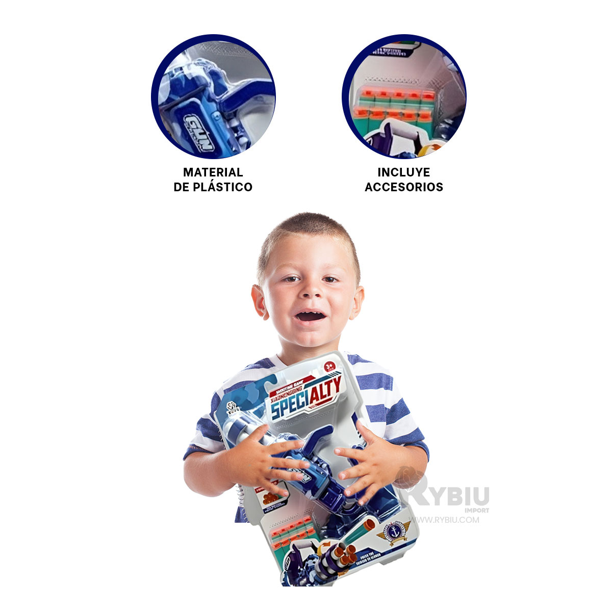 JUGUETE MODERNO PARA REGALO EN COLOR AZUL Y+GIFT STICKERS - 3