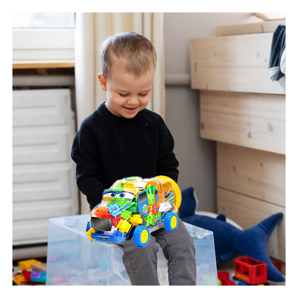 CARRITO DE JUGUETE MULTICOLOR Y+REGALO LIGAS PARA PEINAR - 1