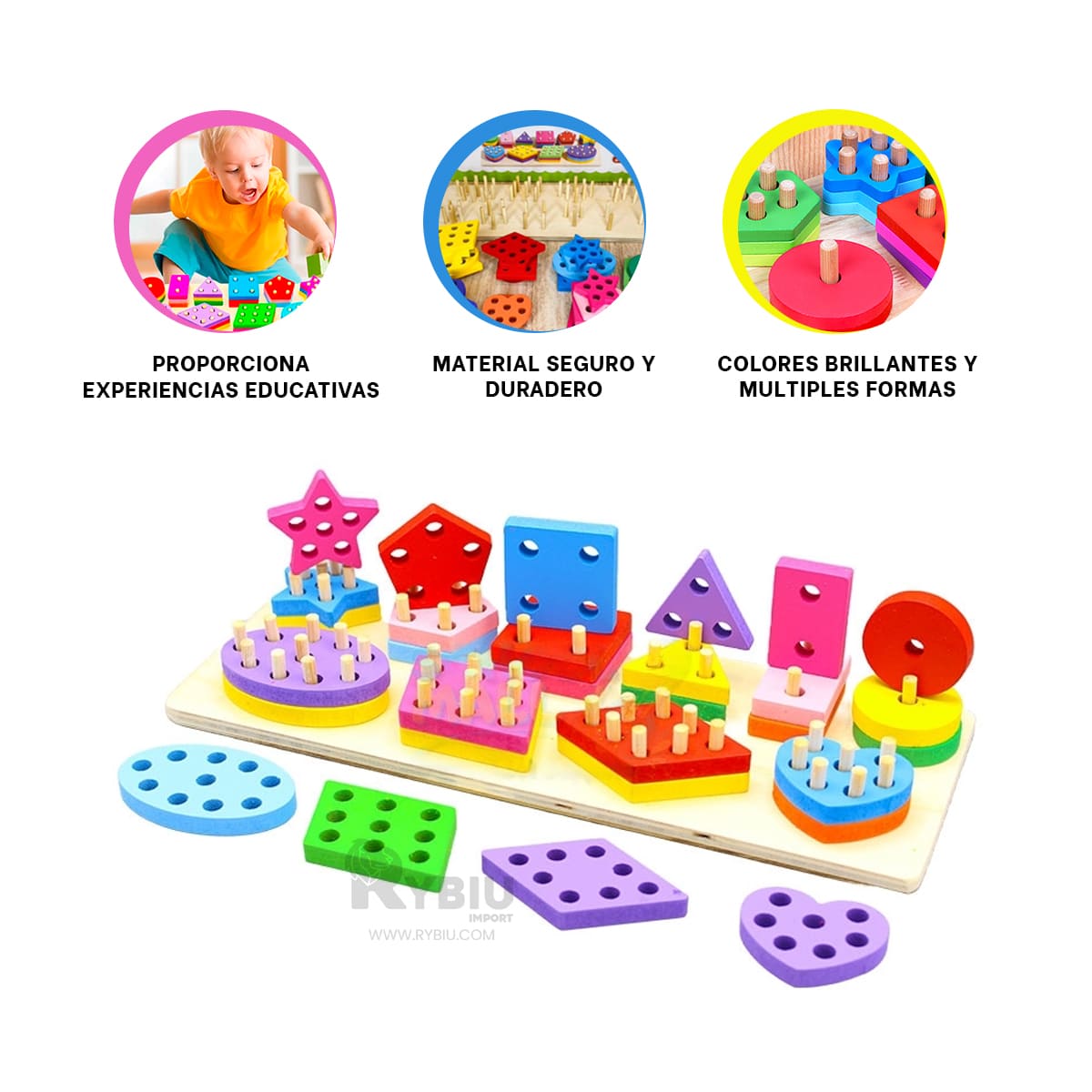 SET DINAMICO DE FIGURAS EN MULTICOLOR Y+ENVOLTORIO DE REGALO - 3