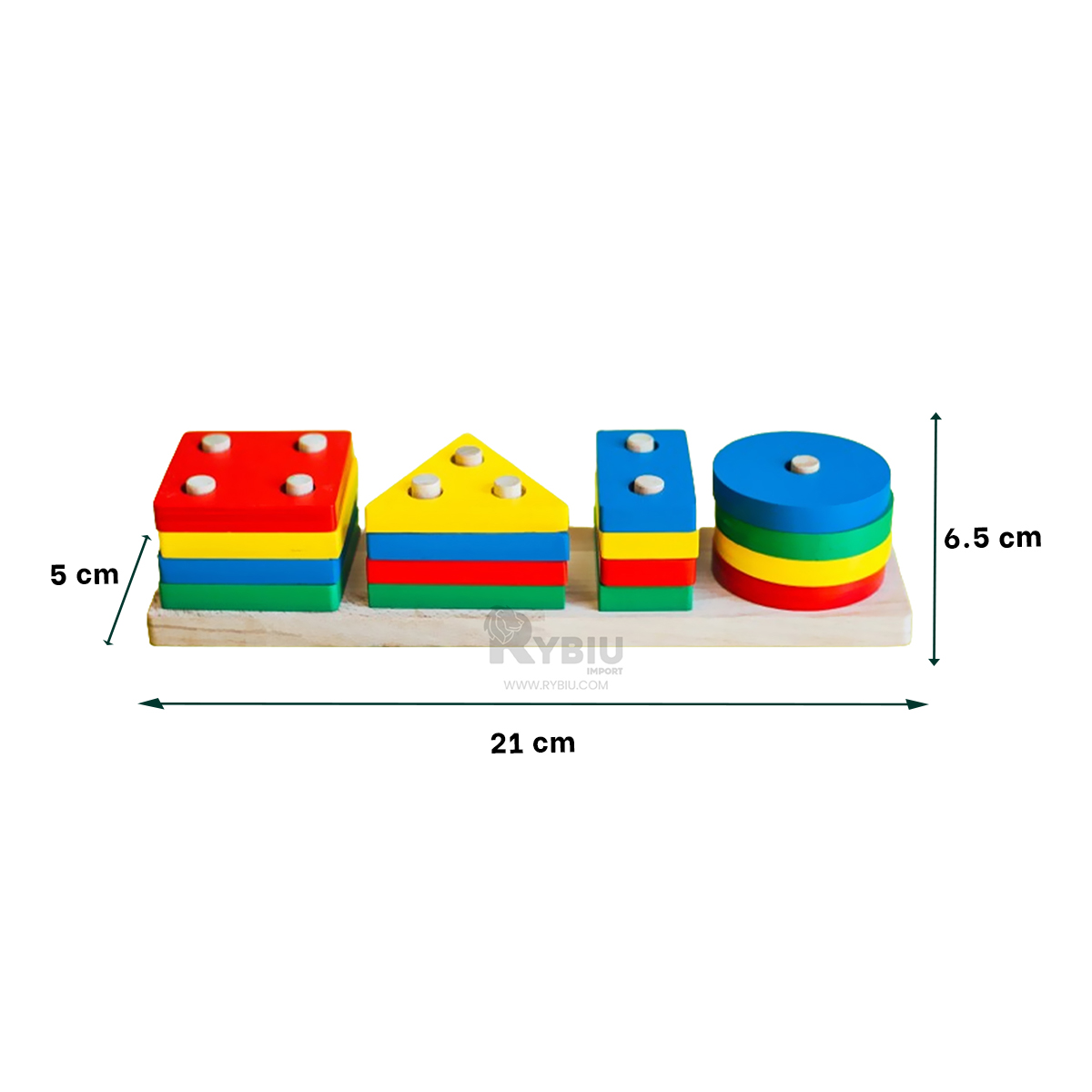 ENCAJE DE JUEGO GEOMETRICO CAJA AMARILLA Y+PAPEL DE REGALO - 5