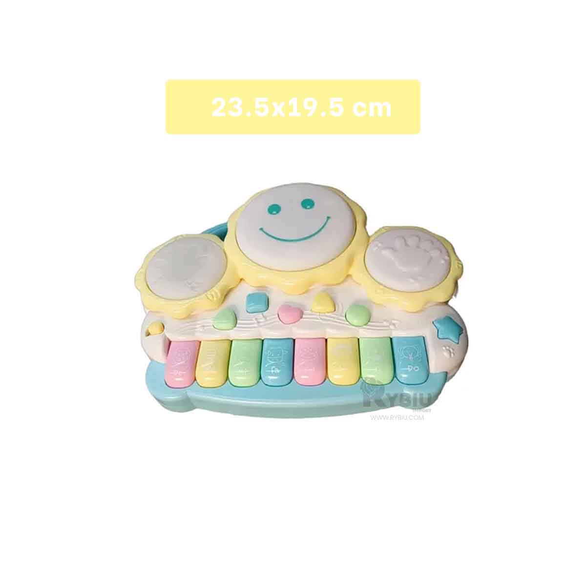 TECLADO DE APRENDIZAJE EN AMARILLO Y+ENVOLTORIO DE REGALO - 5