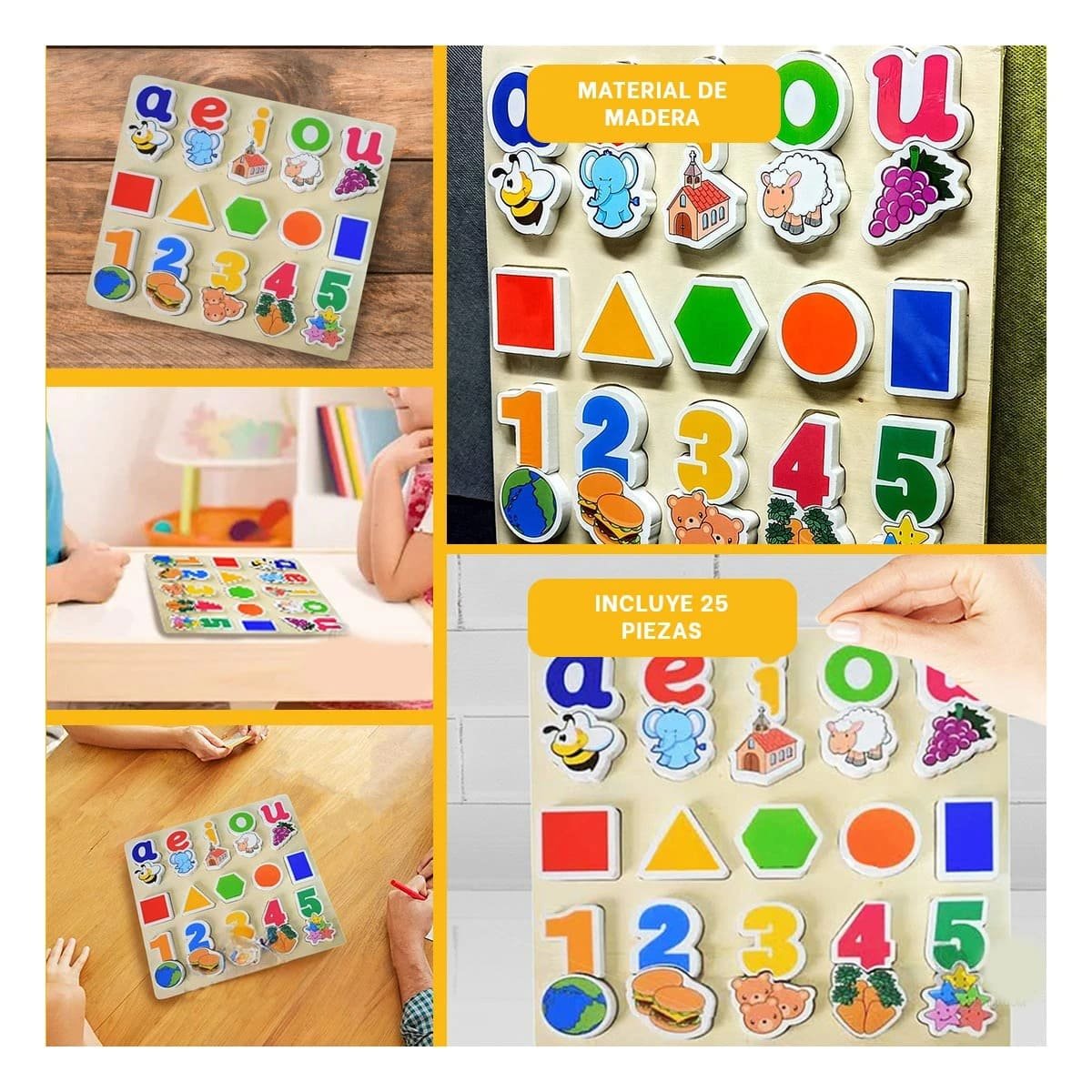 PUZZLE INTERACTIVO CON FIGURAS GEOMETRICAS Y 25 PIEZAS Y+POST IT - 5