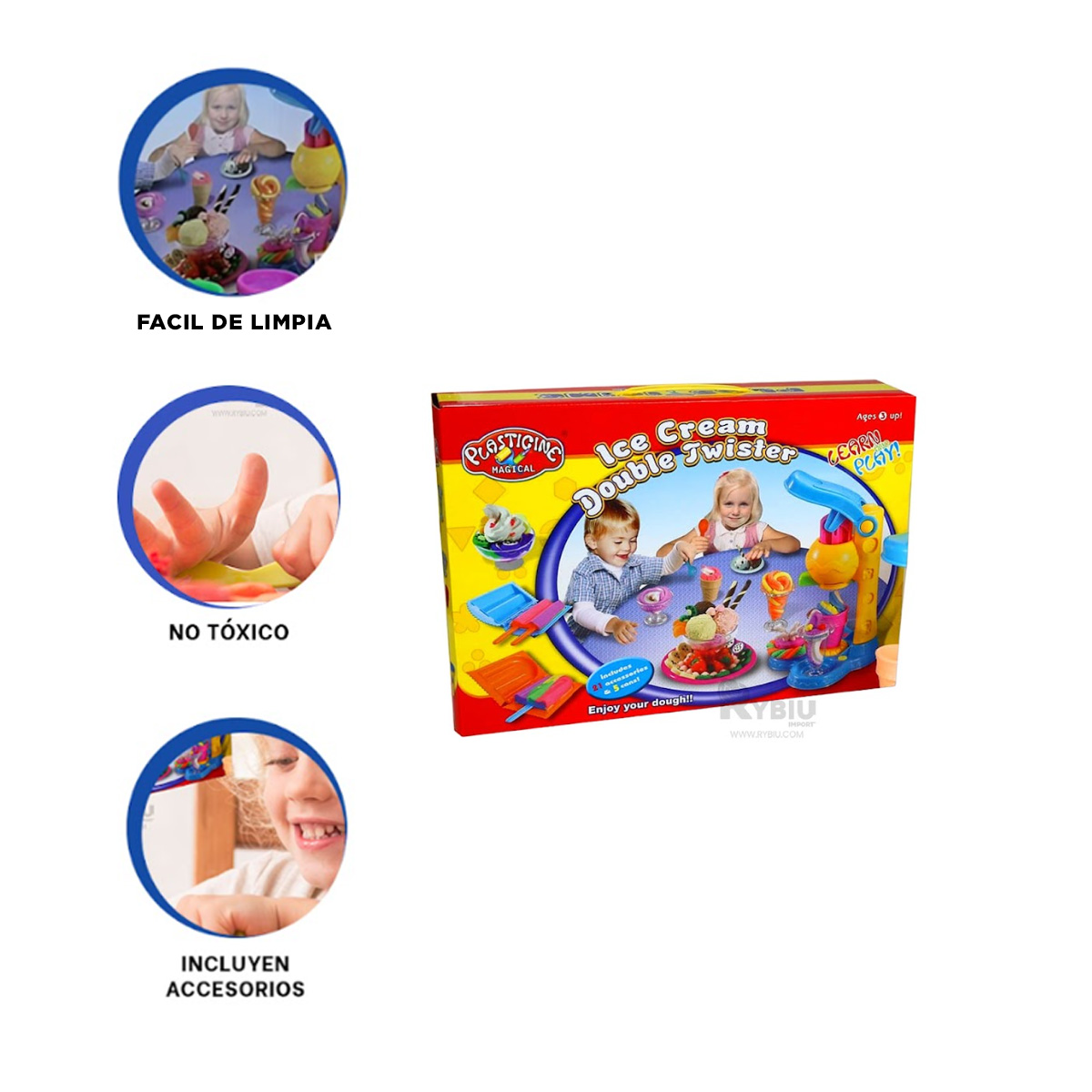 JUEGO DE PLASTILINA COLOR AMARILLO Y+POST-IT ADHESIVOS - 1