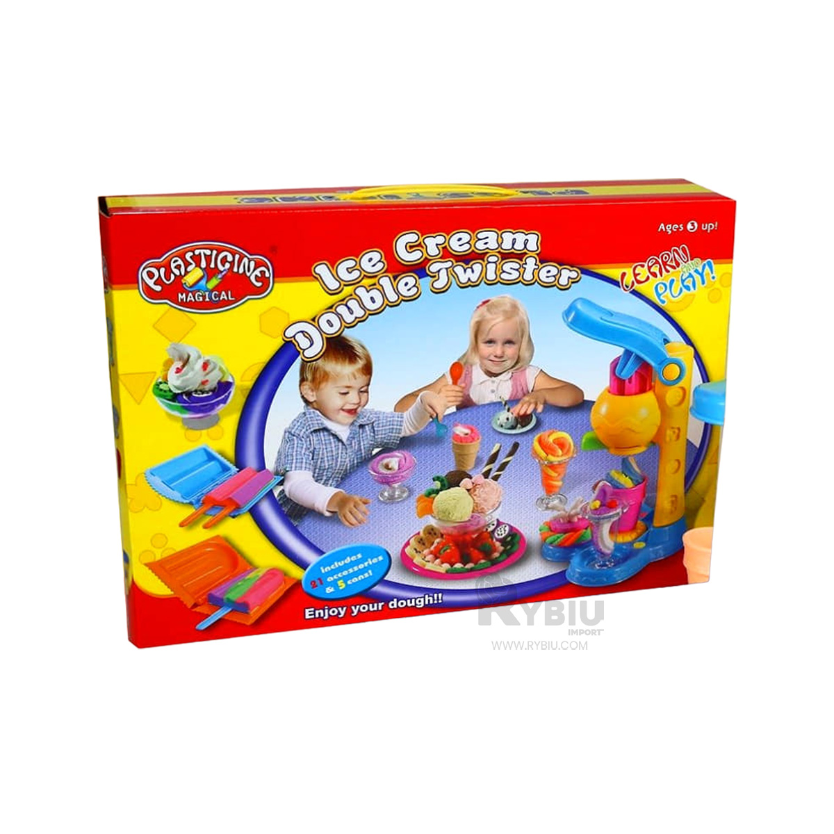 JUEGO DE PLASTILINA COLOR AMARILLO Y+POST-IT ADHESIVOS - 3